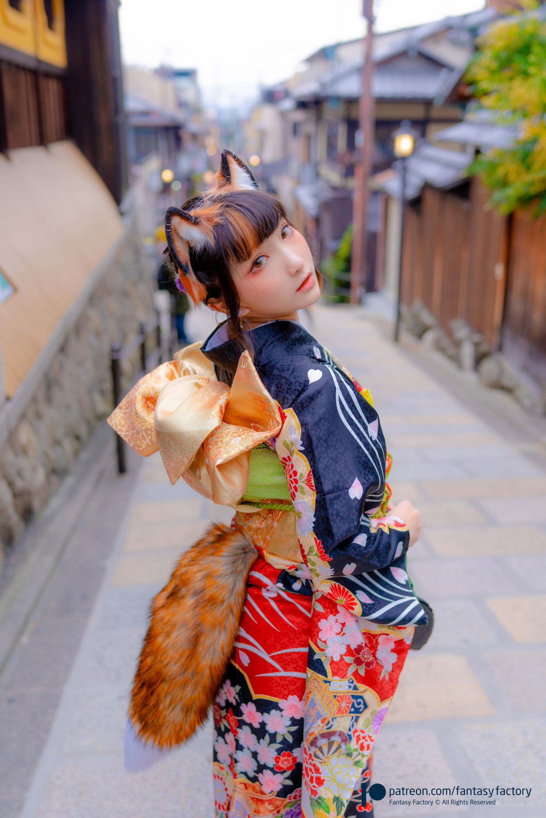 小丁Cosplay 2020.01  黑丝 和服 JK-图37