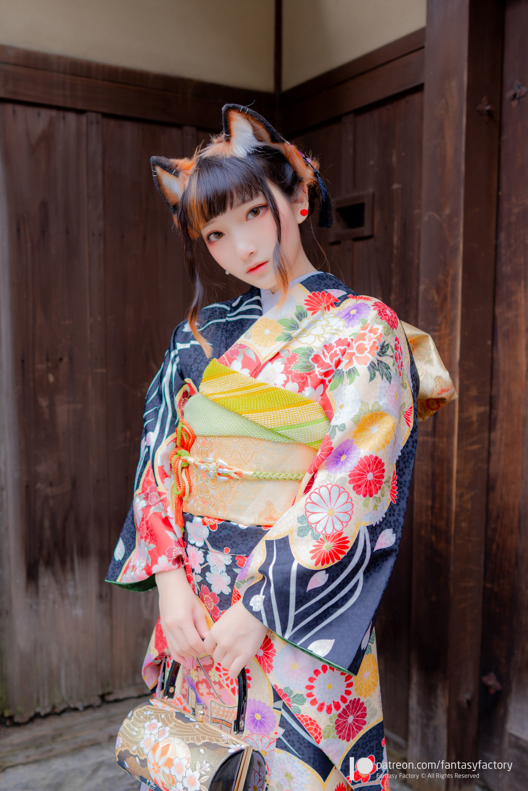 小丁Cosplay 2020.01  黑丝 和服 JK-图40