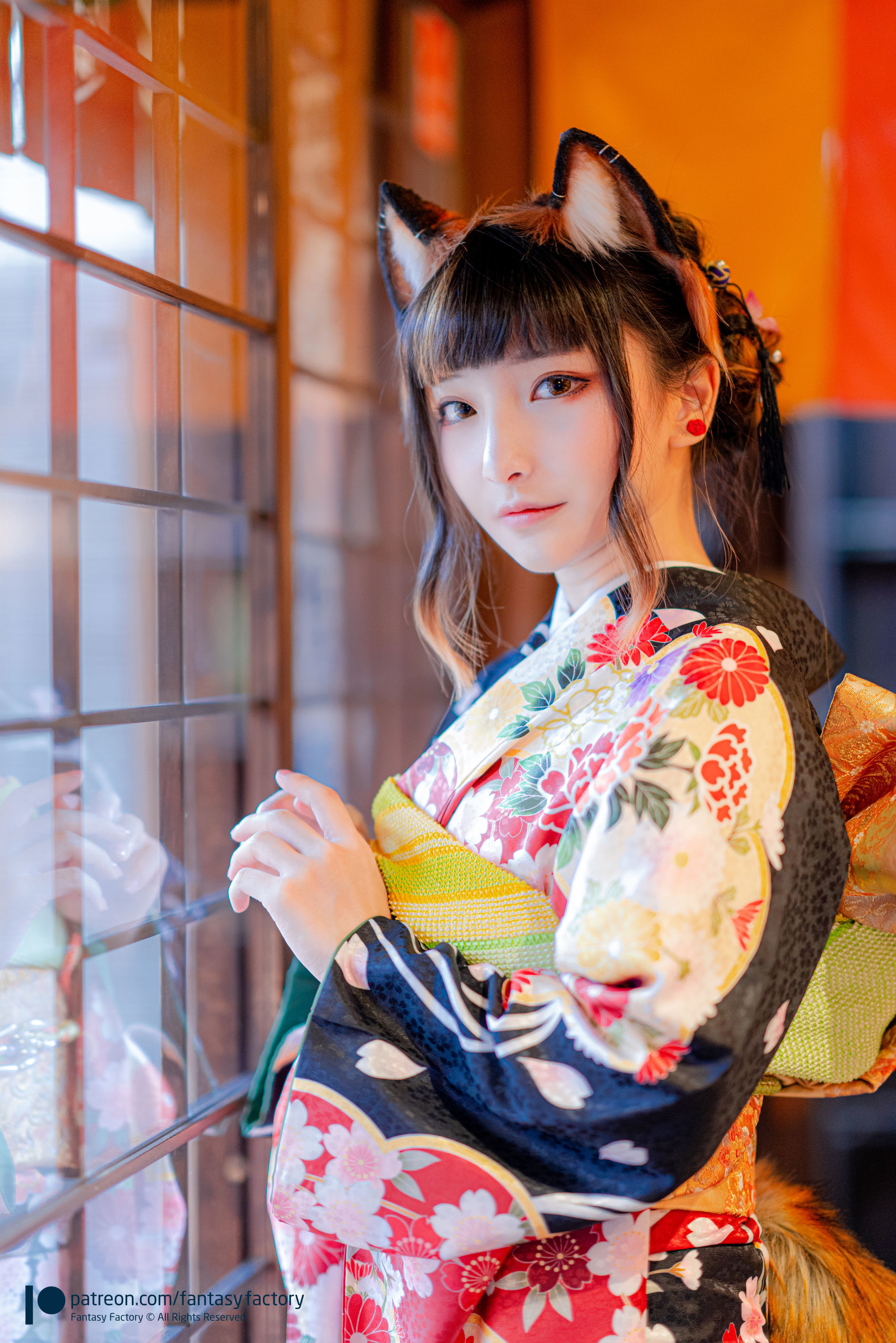 小丁Cosplay 2020.01  黑丝 和服 JK-图43