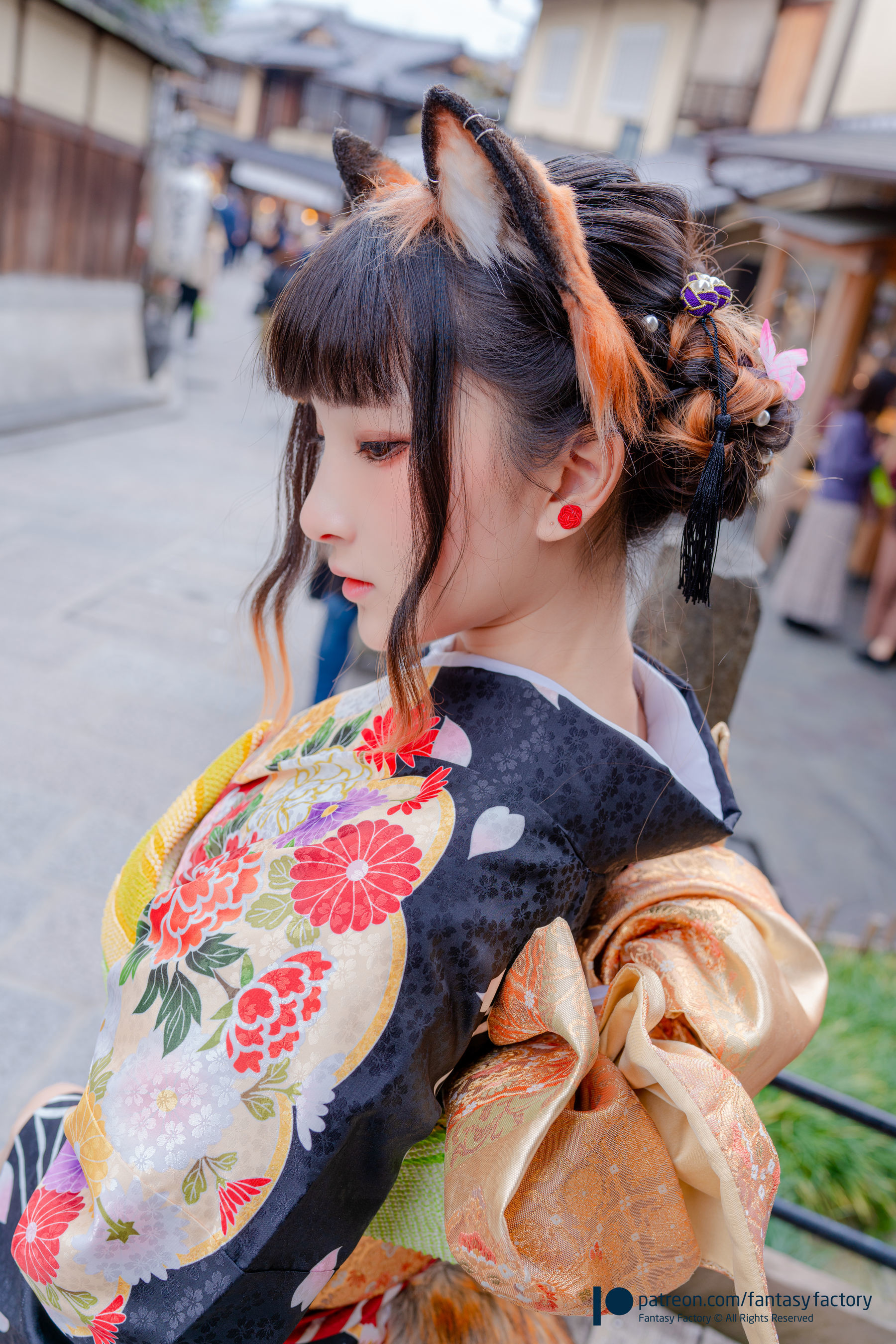 小丁Cosplay 2020.01  黑丝 和服 JK-图47