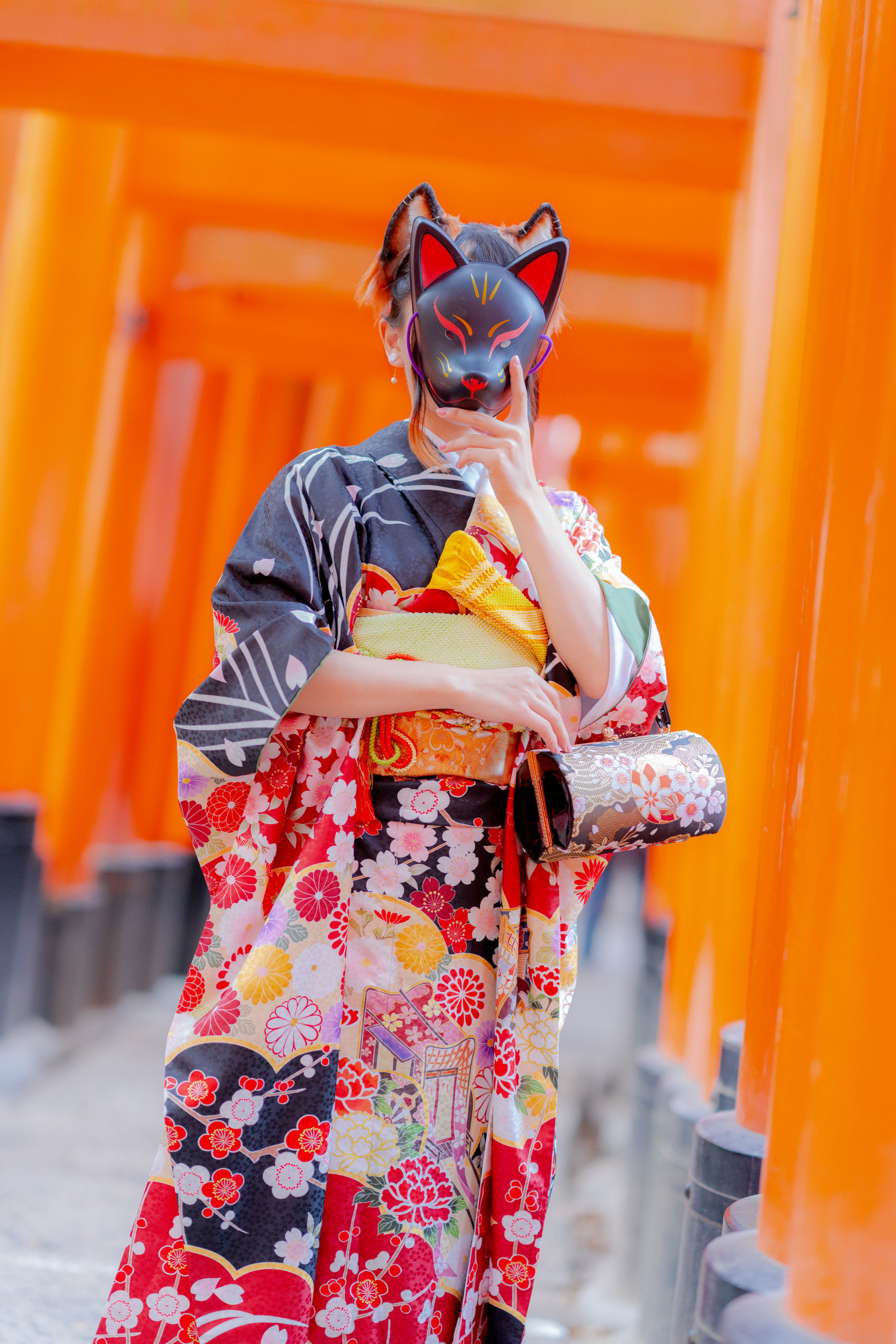 小丁Cosplay 2020.01  黑丝 和服 JK-图59
