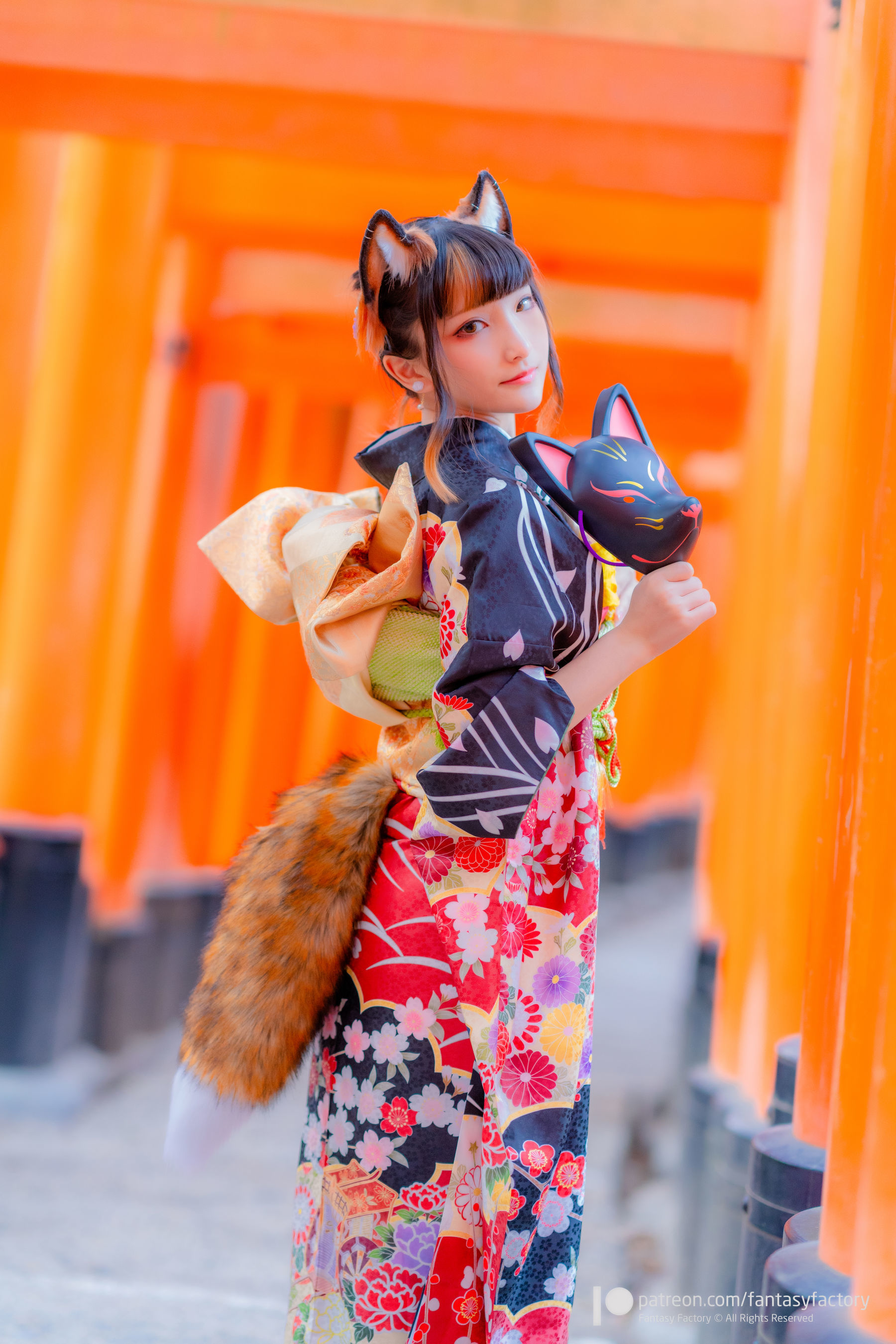 小丁Cosplay 2020.01  黑丝 和服 JK-图60
