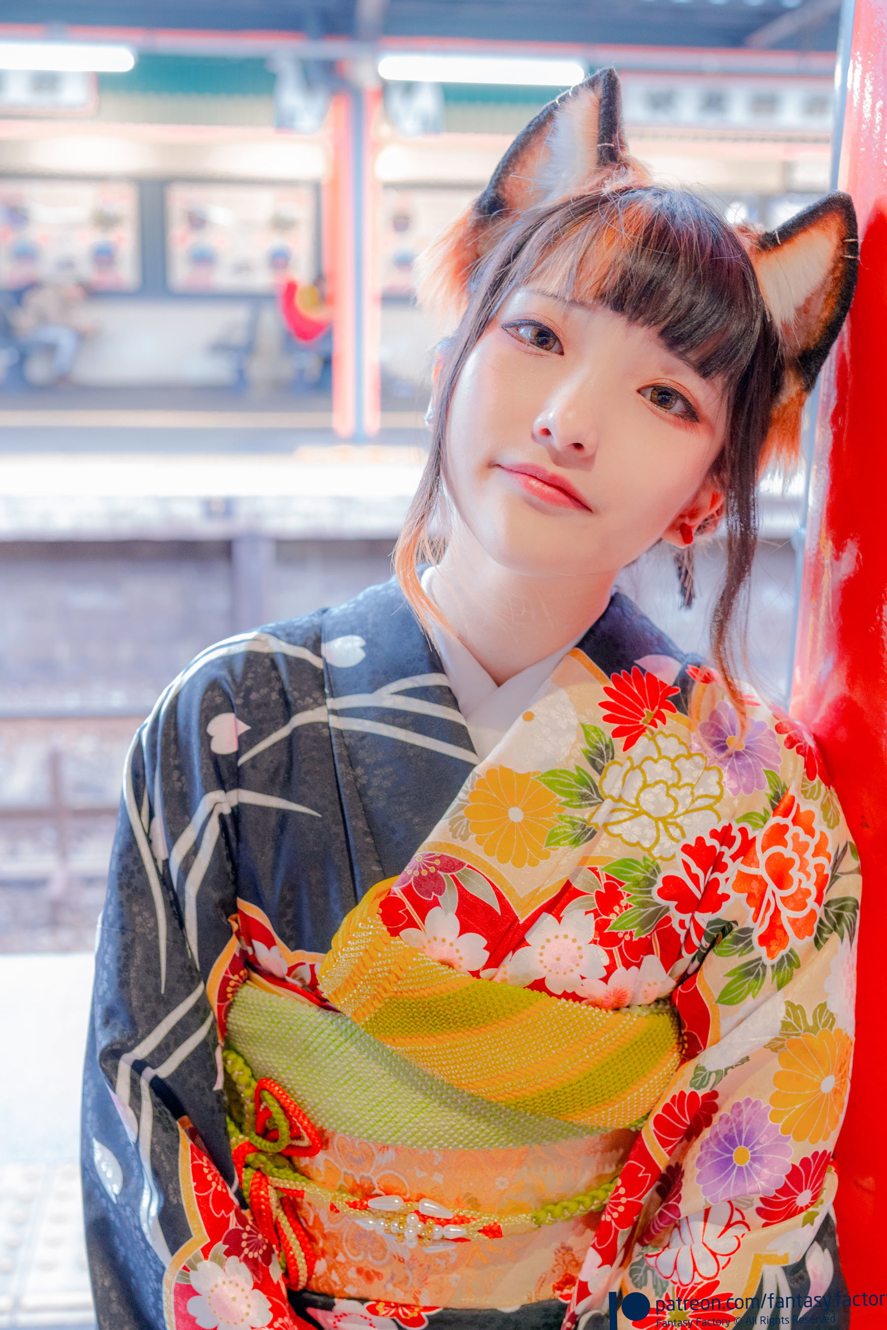小丁Cosplay 2020.01  黑丝 和服 JK-图64