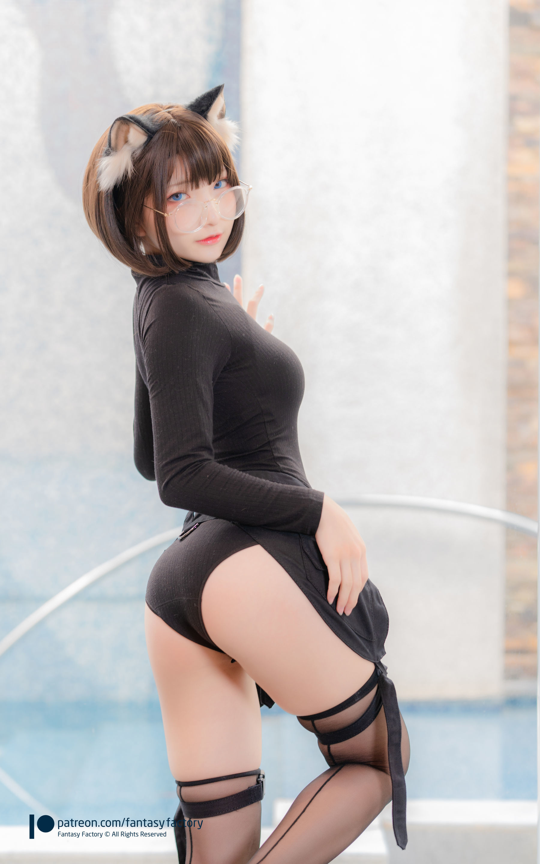 小丁Cosplay 2020.01  黑丝 和服 JK-图83