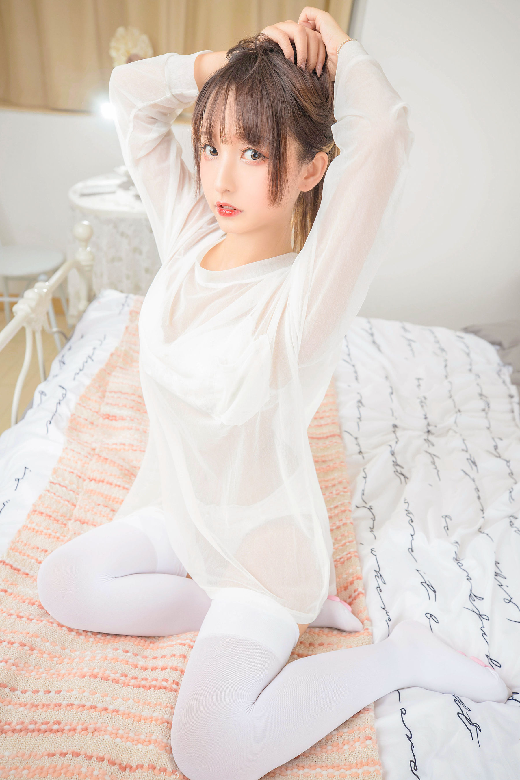 萝莉神楽坂真冬之おかえり - 白丝猫脚-图28
