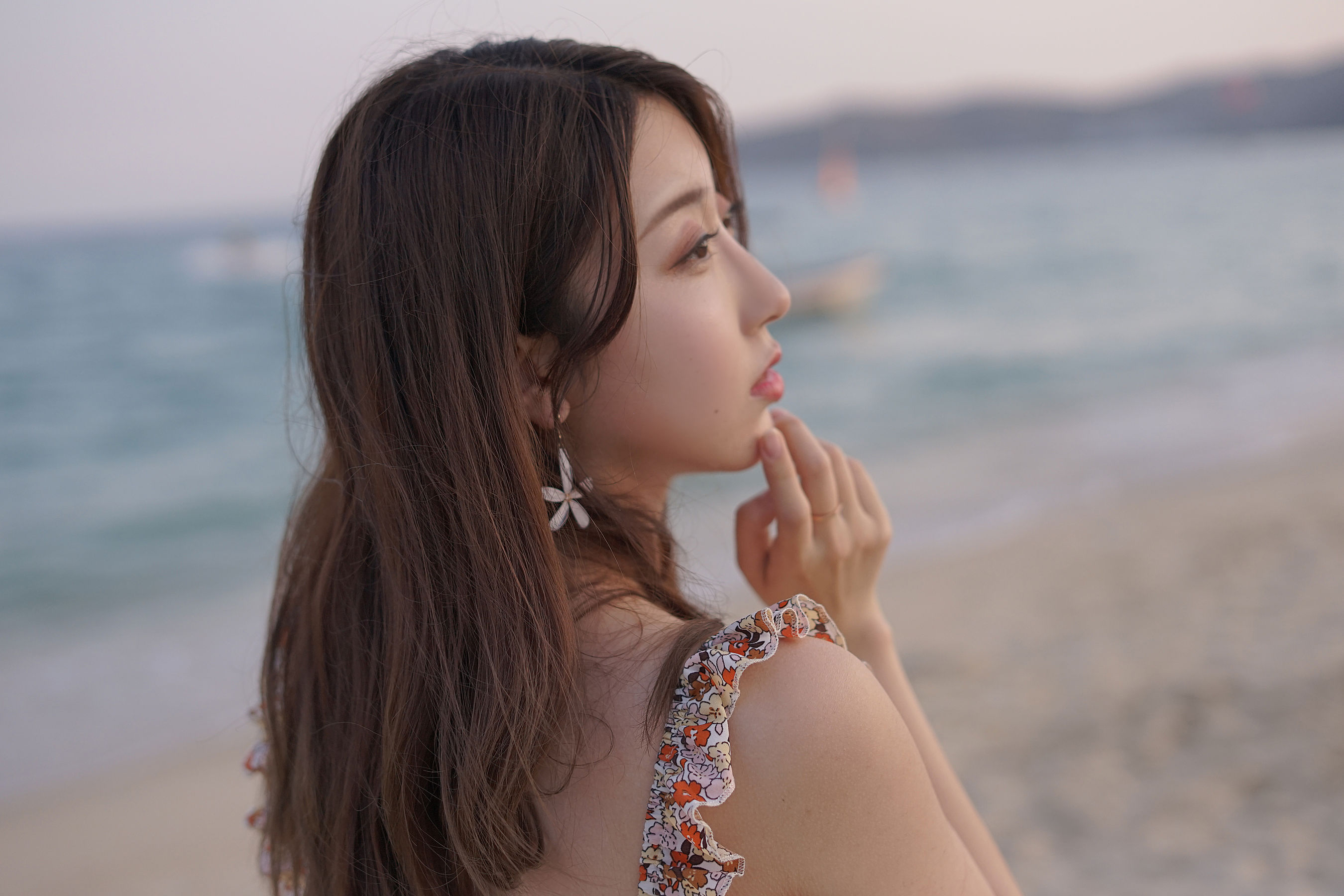 人气Coser黑川 - 海岛之旅 碎花连衣裙-图10