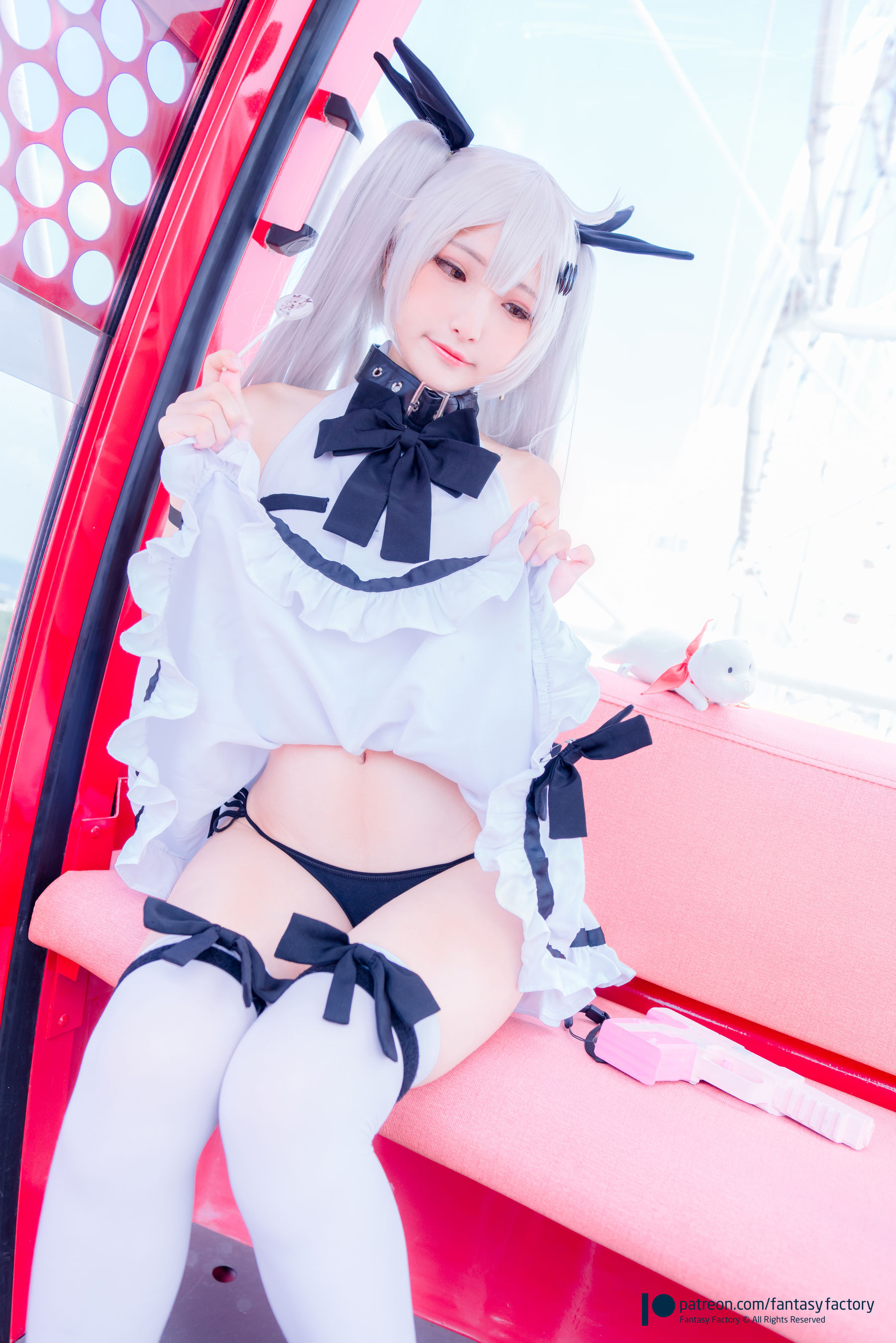 小丁 《Fantasy Factory》 - 2019.11 黑白 薄纱 网袜-图21