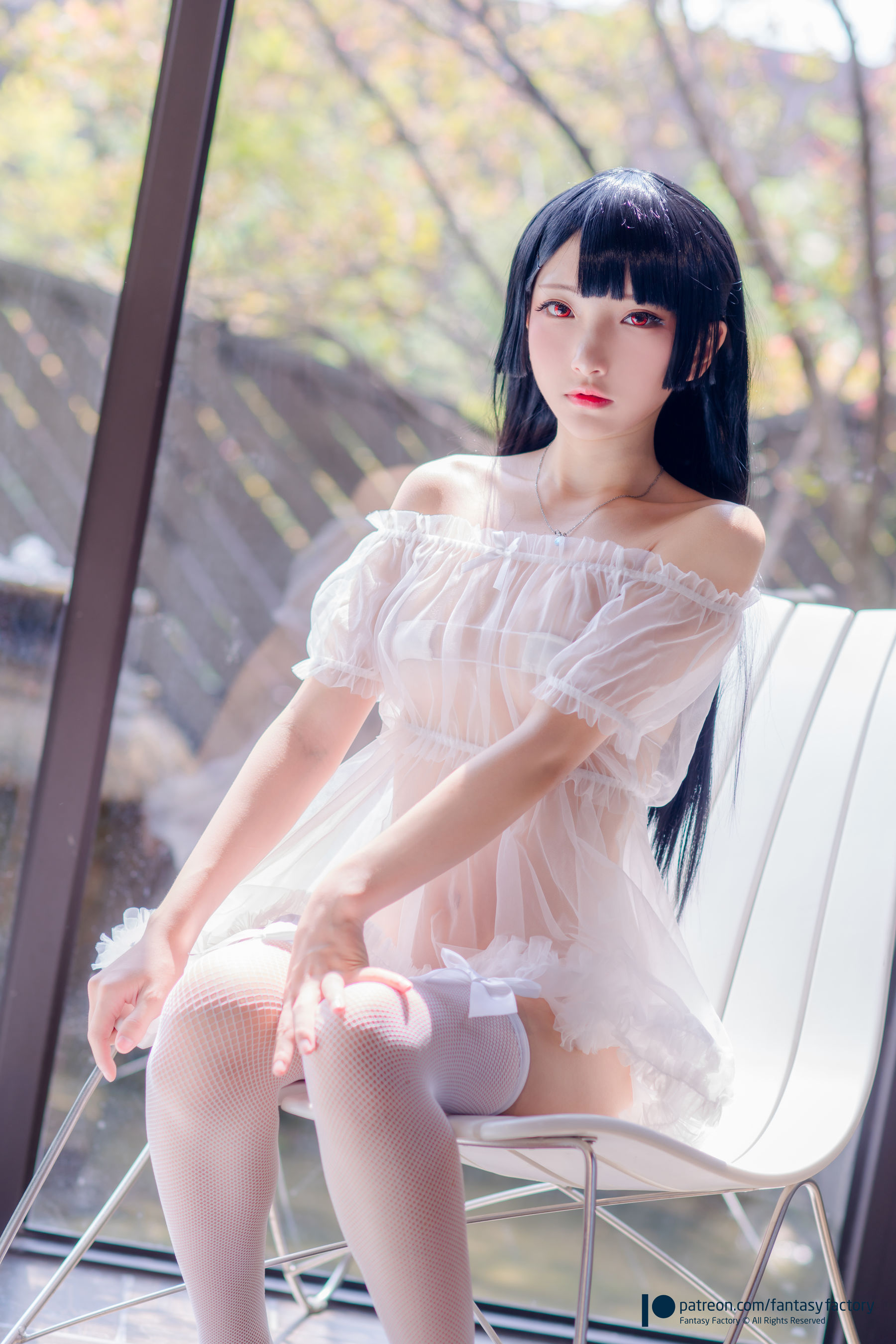 小丁 《Fantasy Factory》 - 2019.11 黑白 薄纱 网袜-图30