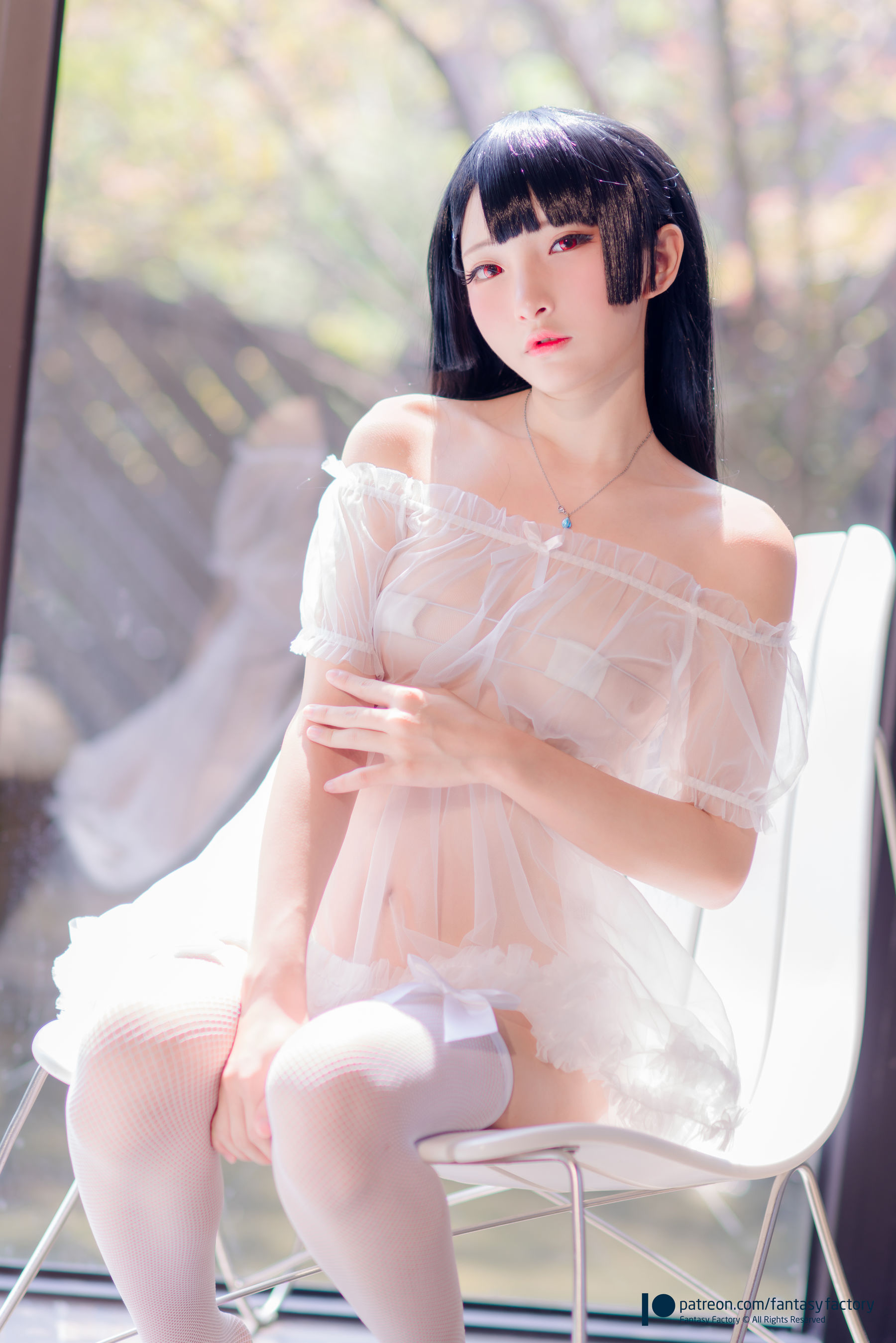小丁 《Fantasy Factory》 - 2019.11 黑白 薄纱 网袜-图31