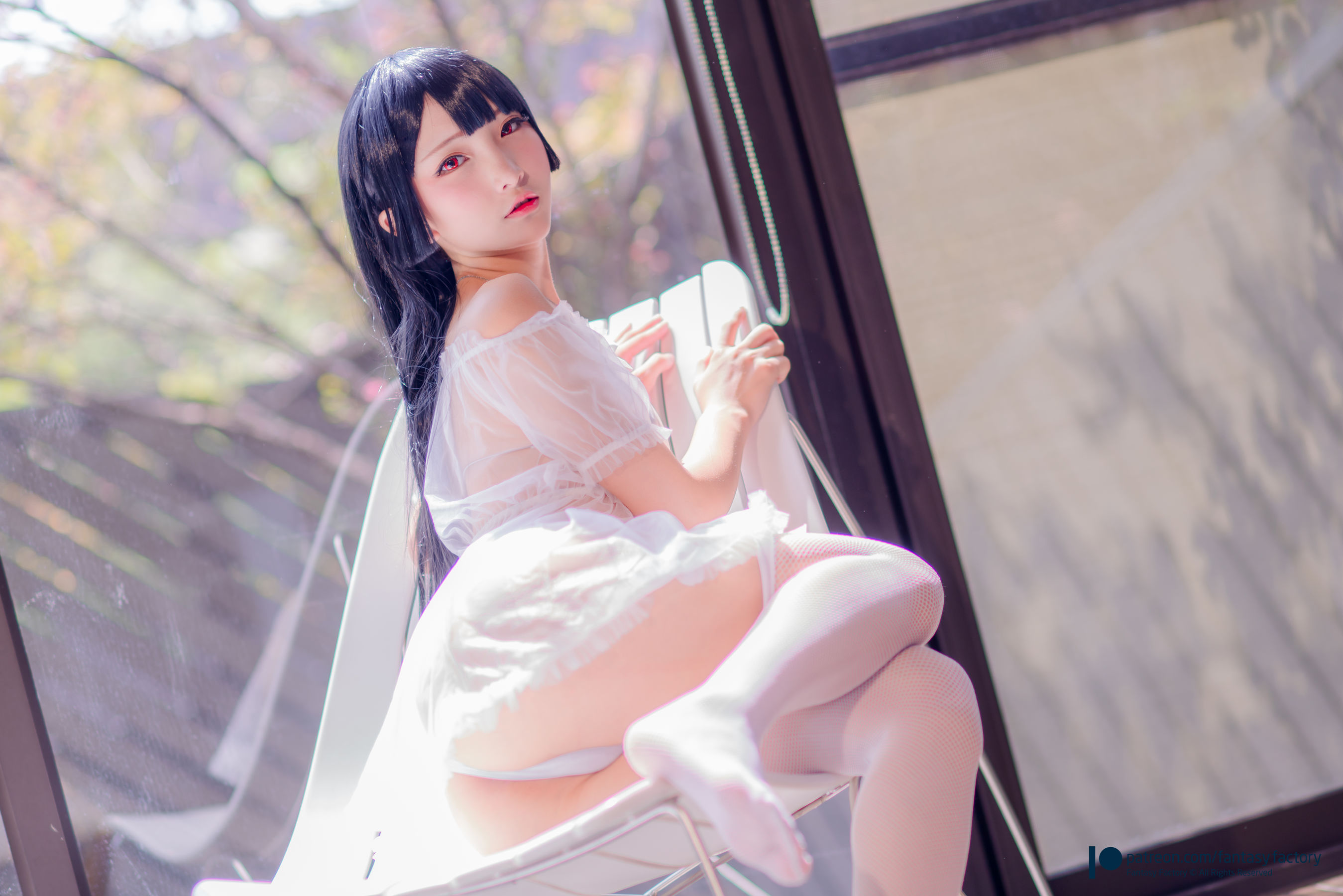 小丁 《Fantasy Factory》 - 2019.11 黑白 薄纱 网袜-图32