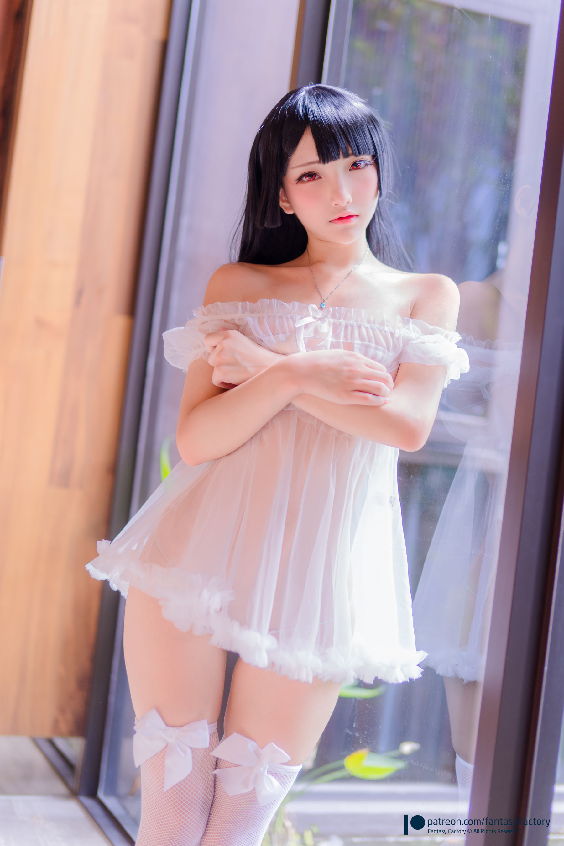 小丁 《Fantasy Factory》 - 2019.11 黑白 薄纱 网袜-图36