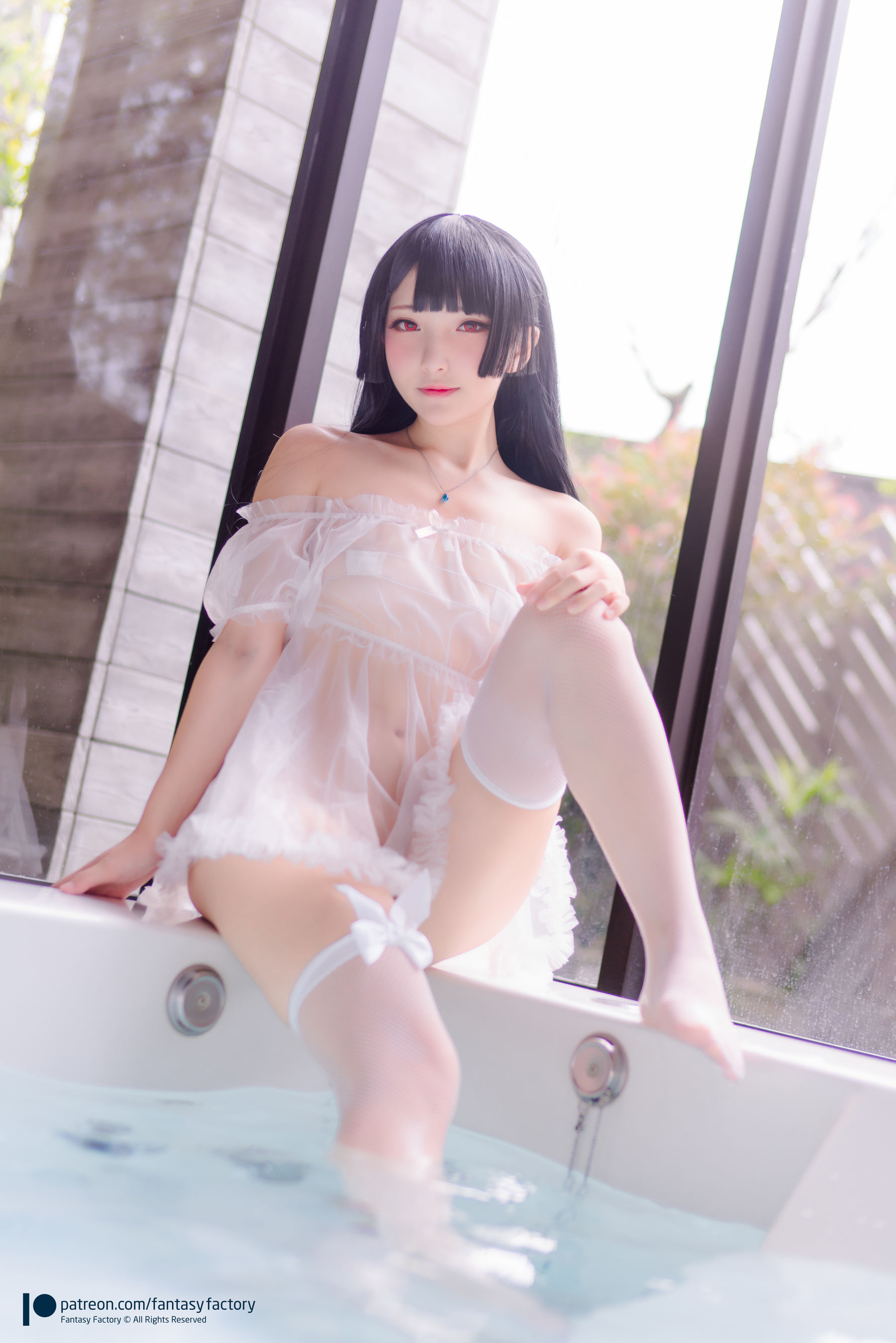 小丁 《Fantasy Factory》 - 2019.11 黑白 薄纱 网袜-图43