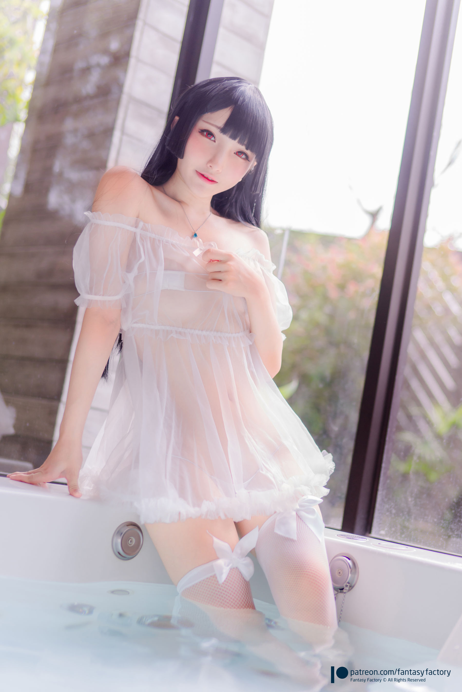 小丁 《Fantasy Factory》 - 2019.11 黑白 薄纱 网袜-图45
