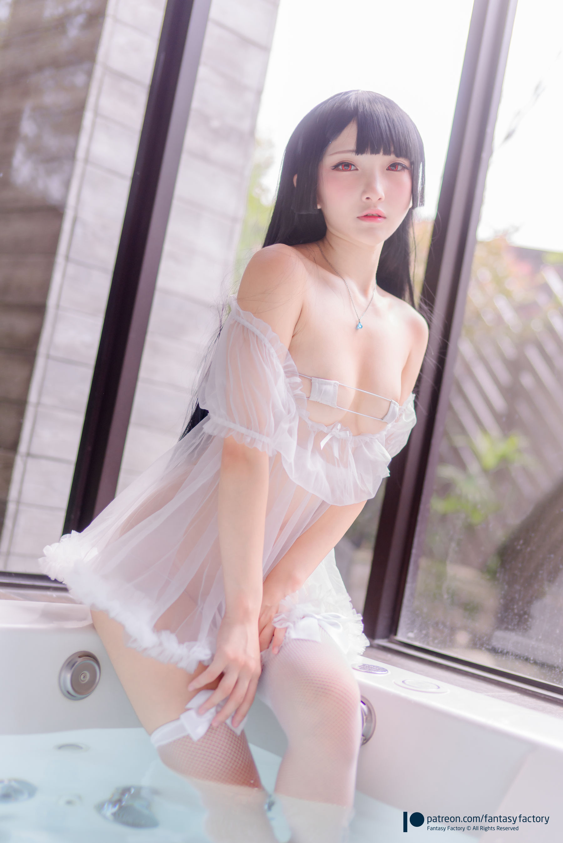 小丁 《Fantasy Factory》 - 2019.11 黑白 薄纱 网袜-图46