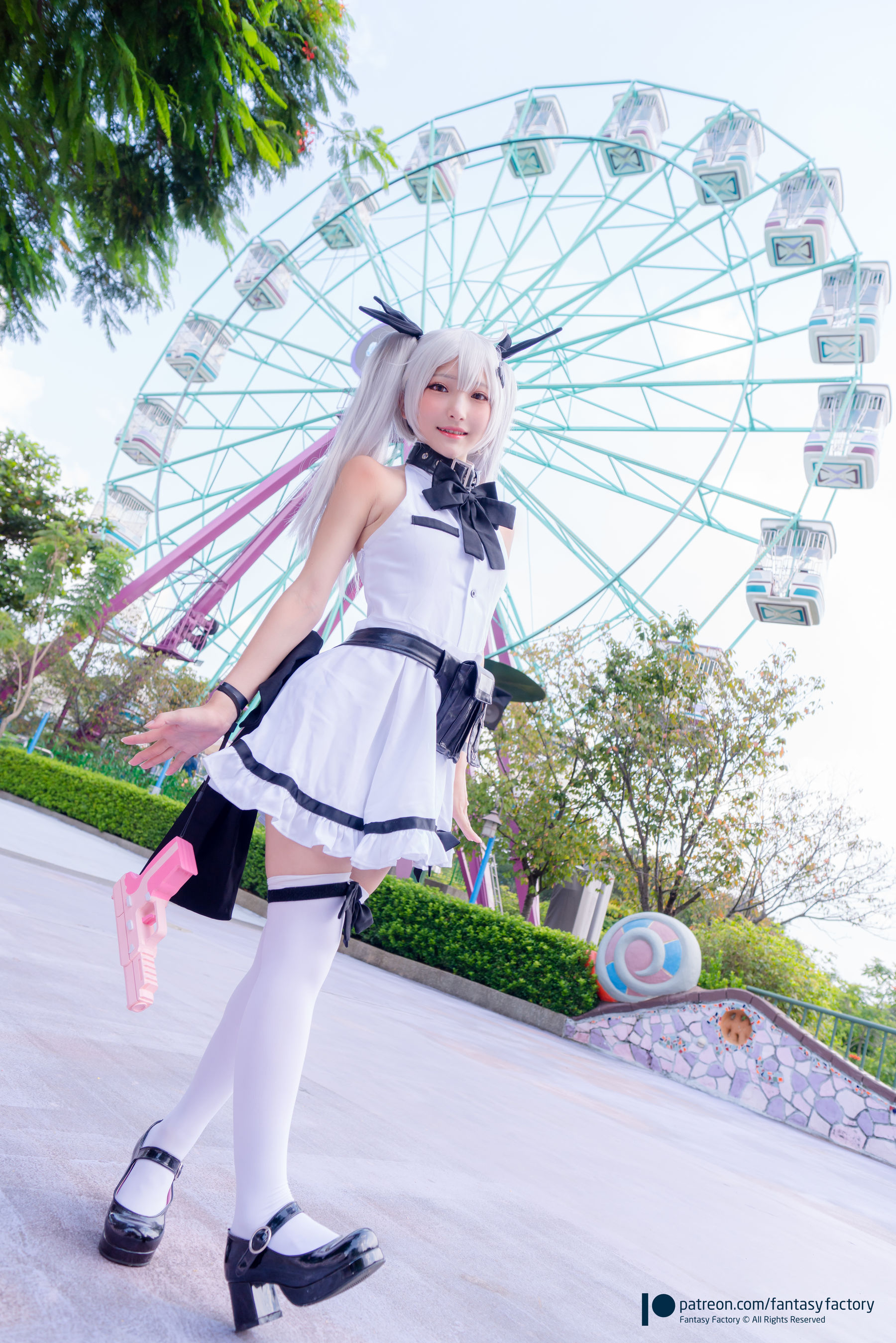 小丁 《Fantasy Factory》 - 2019.11 黑白 薄纱 网袜-图4