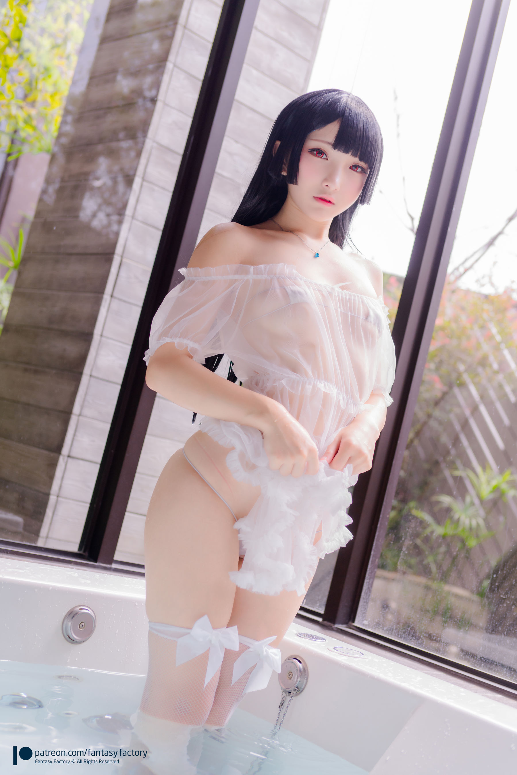 小丁 《Fantasy Factory》 - 2019.11 黑白 薄纱 网袜-图52