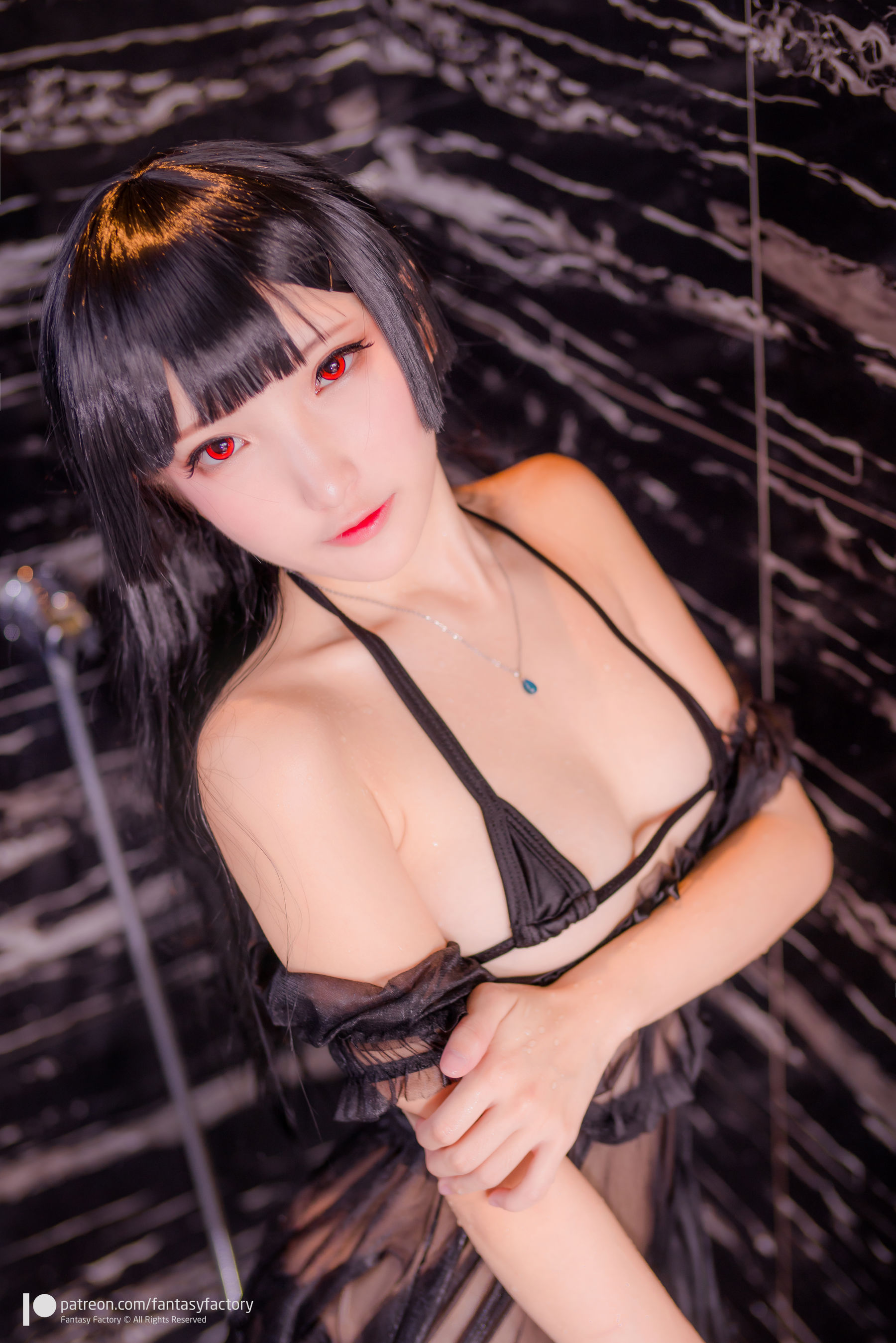 小丁 《Fantasy Factory》 - 2019.11 黑白 薄纱 网袜-图67