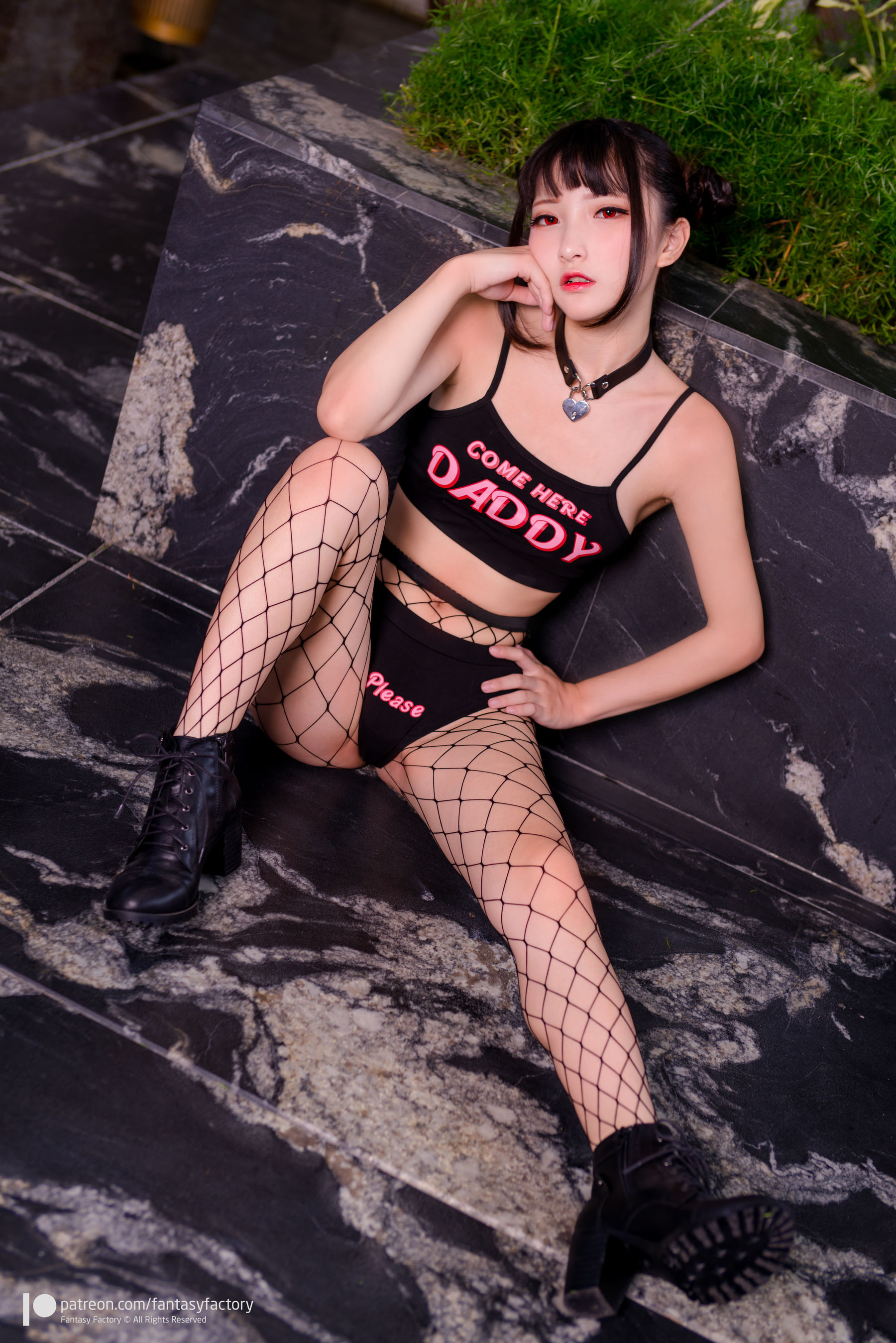 小丁 《Fantasy Factory》 - 2019.11 黑白 薄纱 网袜-图72