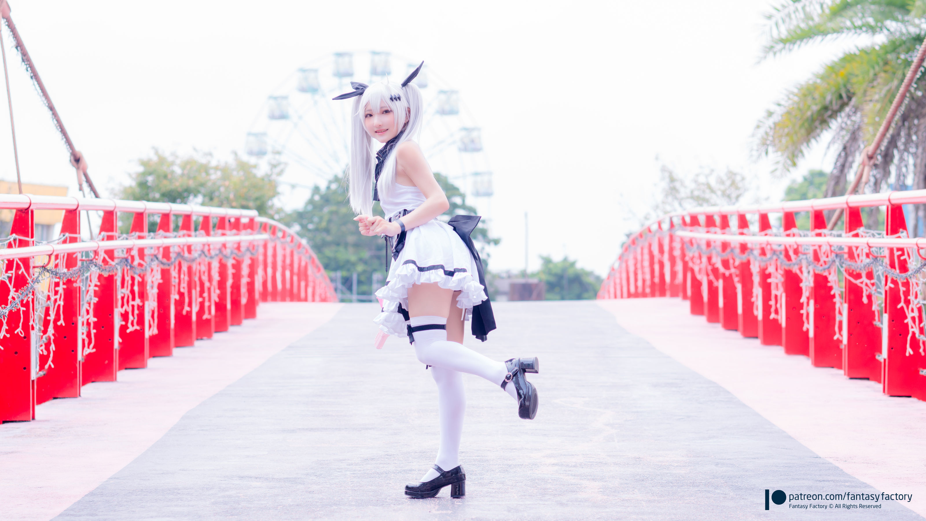 小丁 《Fantasy Factory》 - 2019.11 黑白 薄纱 网袜-图8