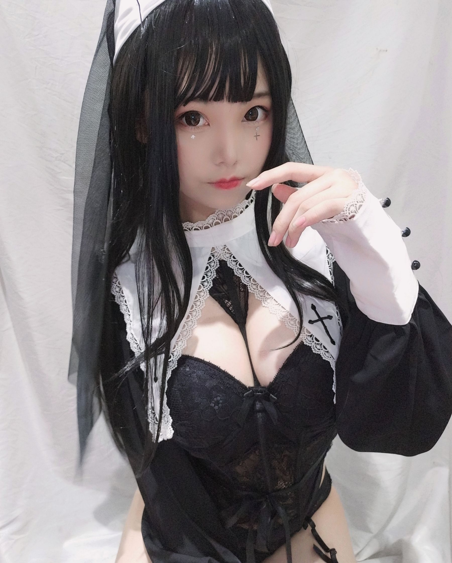 萌系小姐姐蜜汁猫裘 - 修女-图17