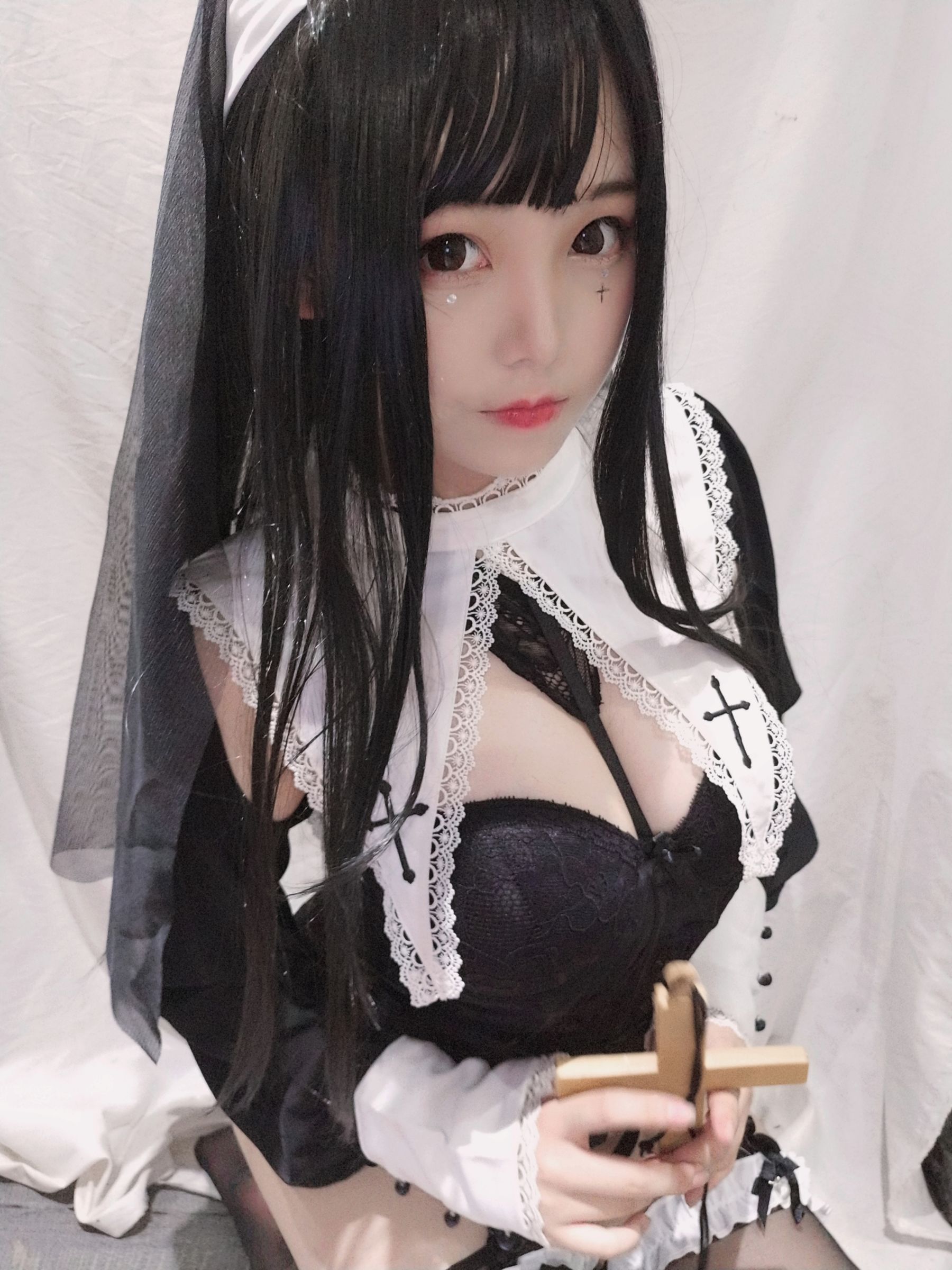 萌系小姐姐蜜汁猫裘 - 修女-图21