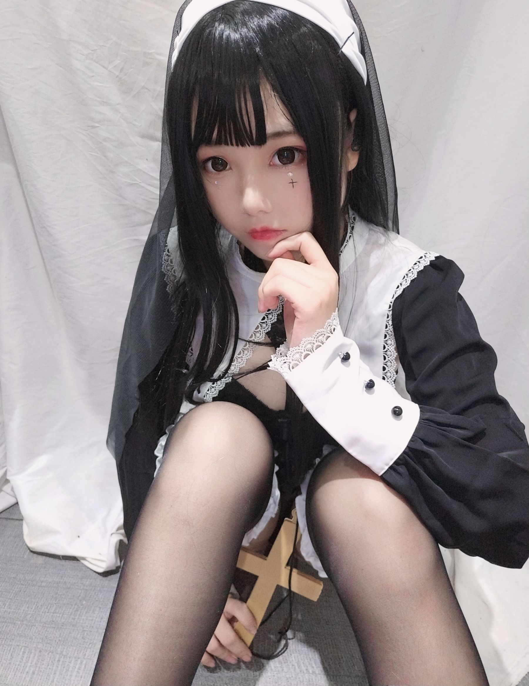 萌系小姐姐蜜汁猫裘 - 修女-图23