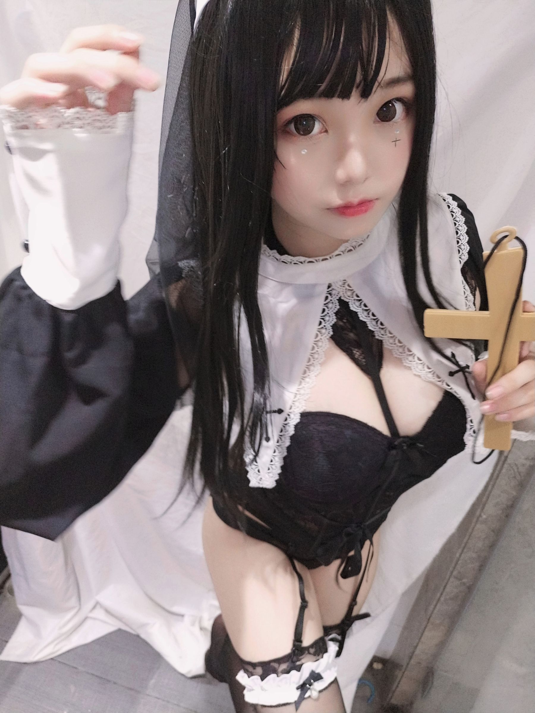 萌系小姐姐蜜汁猫裘 - 修女-图5