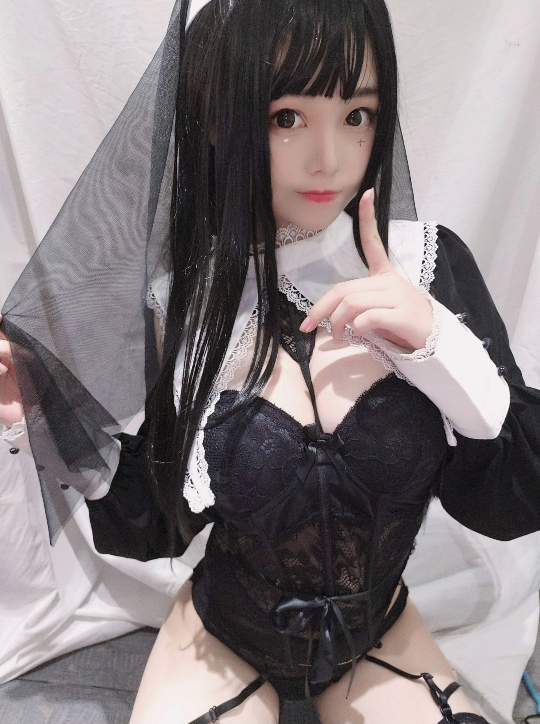 萌系小姐姐蜜汁猫裘 - 修女-图7