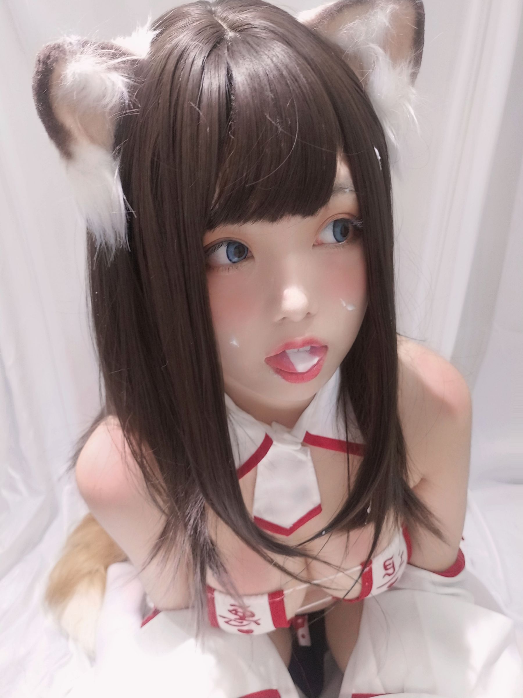 萌系小姐姐蜜汁猫裘 - 巫女小狐狸-图0