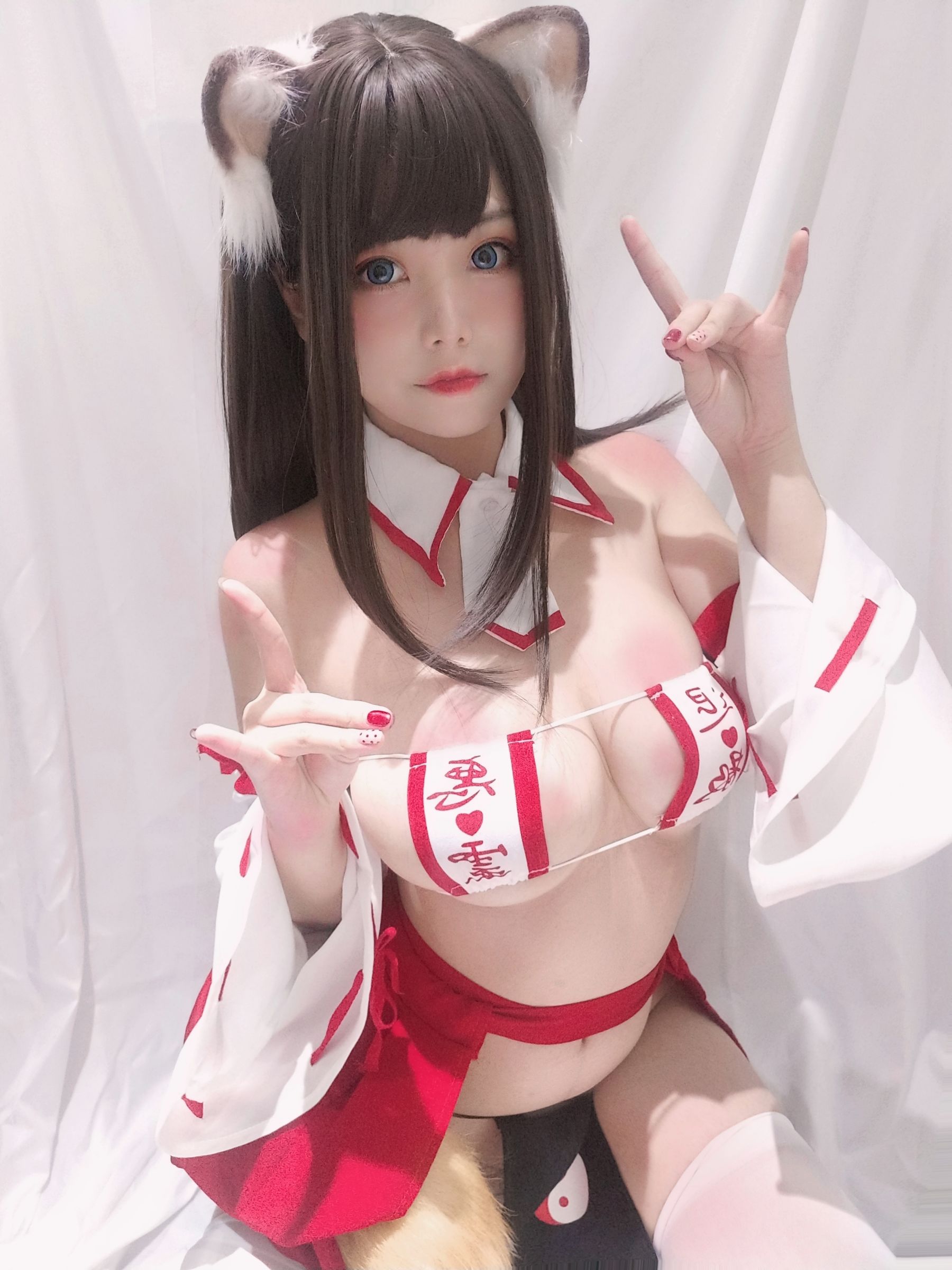 萌系小姐姐蜜汁猫裘 - 巫女小狐狸-图10