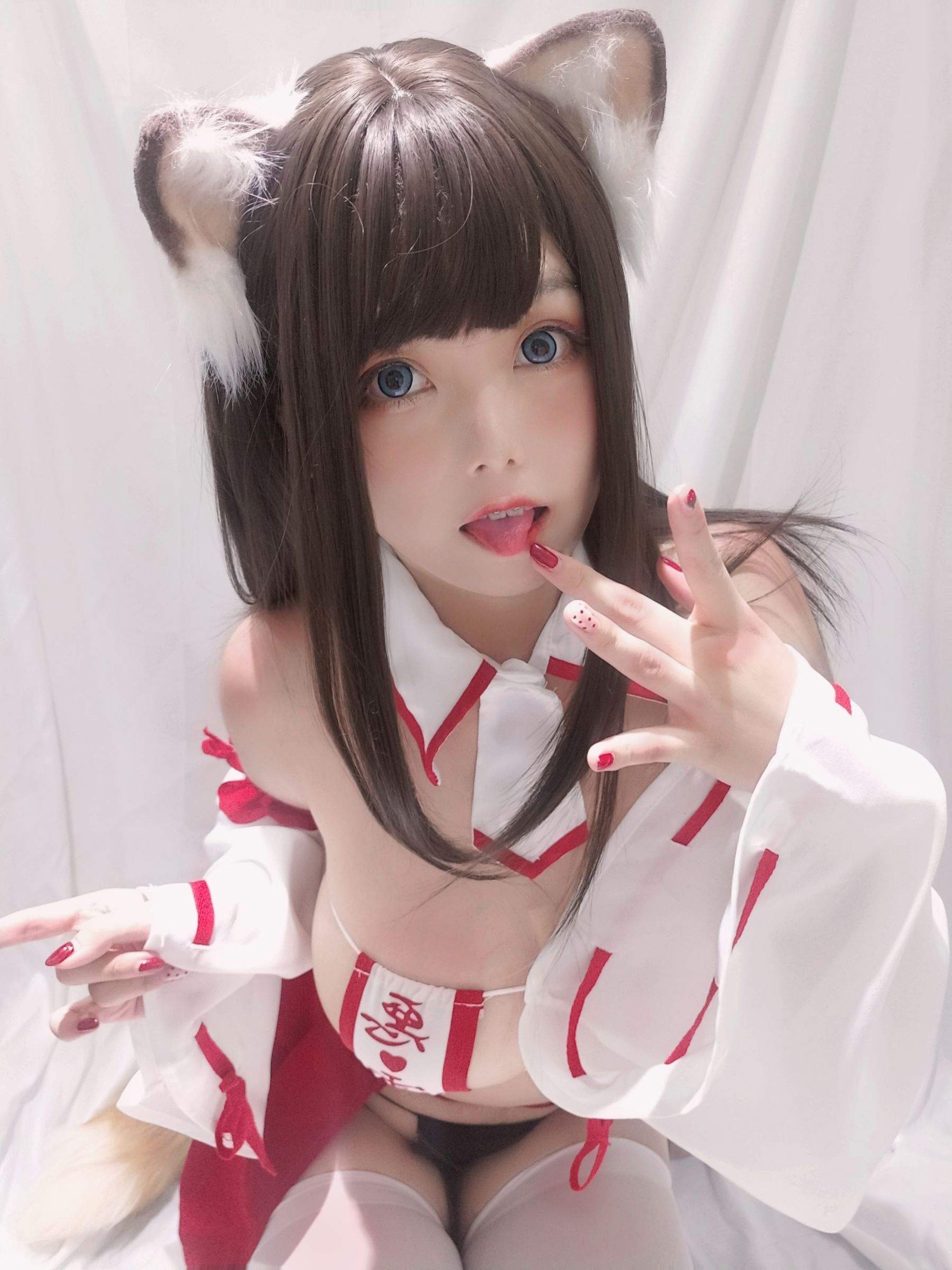 萌系小姐姐蜜汁猫裘 - 巫女小狐狸-图11