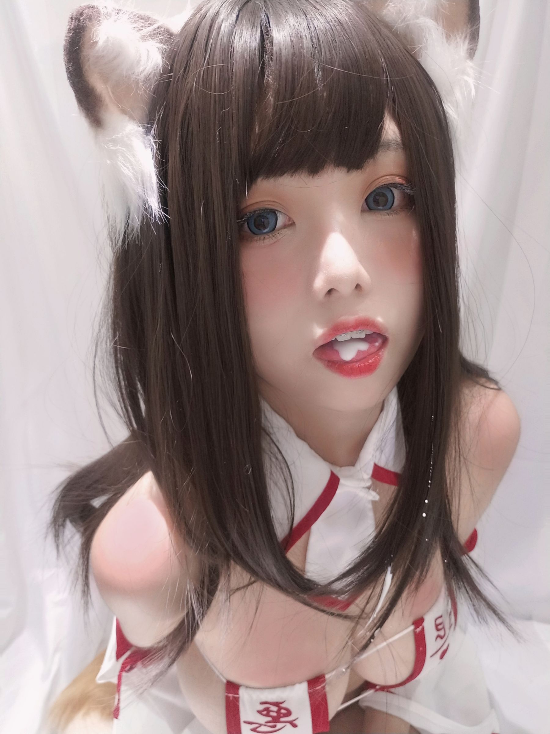 萌系小姐姐蜜汁猫裘 - 巫女小狐狸-图2
