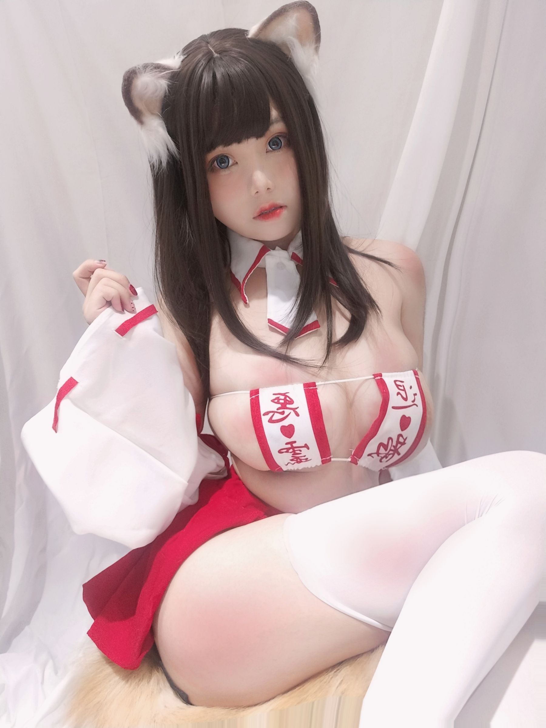 萌系小姐姐蜜汁猫裘 - 巫女小狐狸-图8