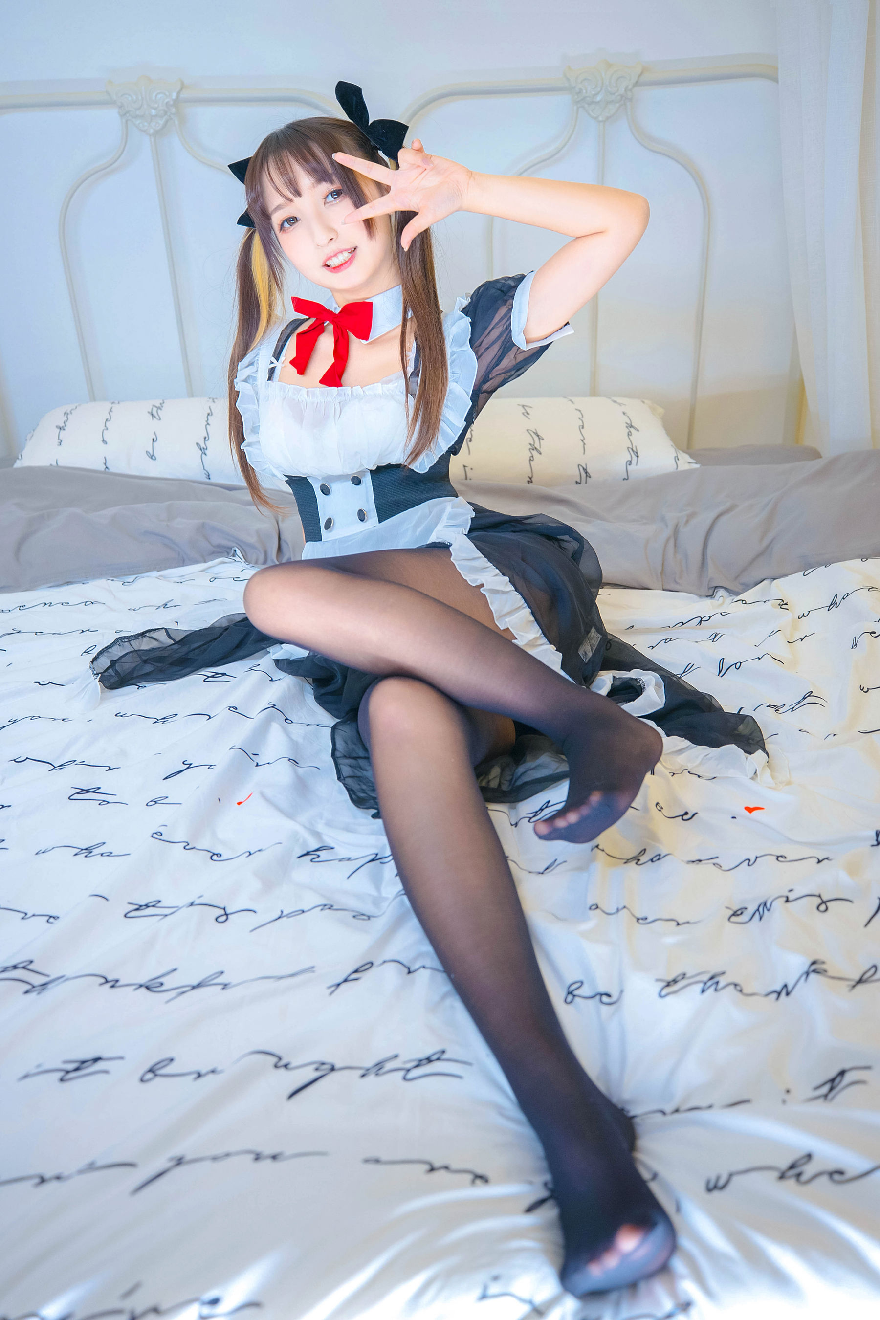 萝莉神楽坂真冬之おかえり - 黑丝美脚女仆-图22