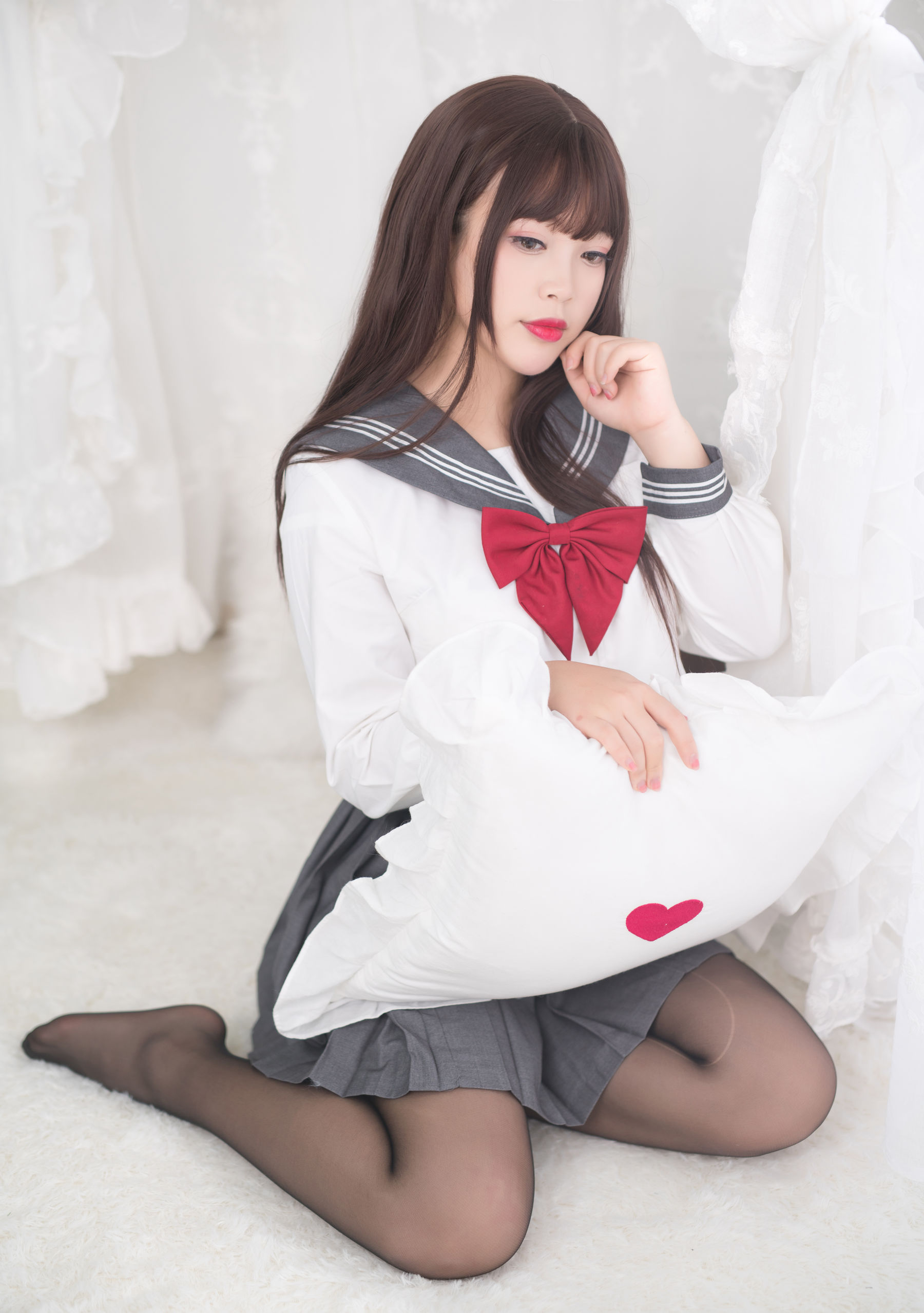 萌系小姐姐-白烨- - 黑丝制服少女-图11