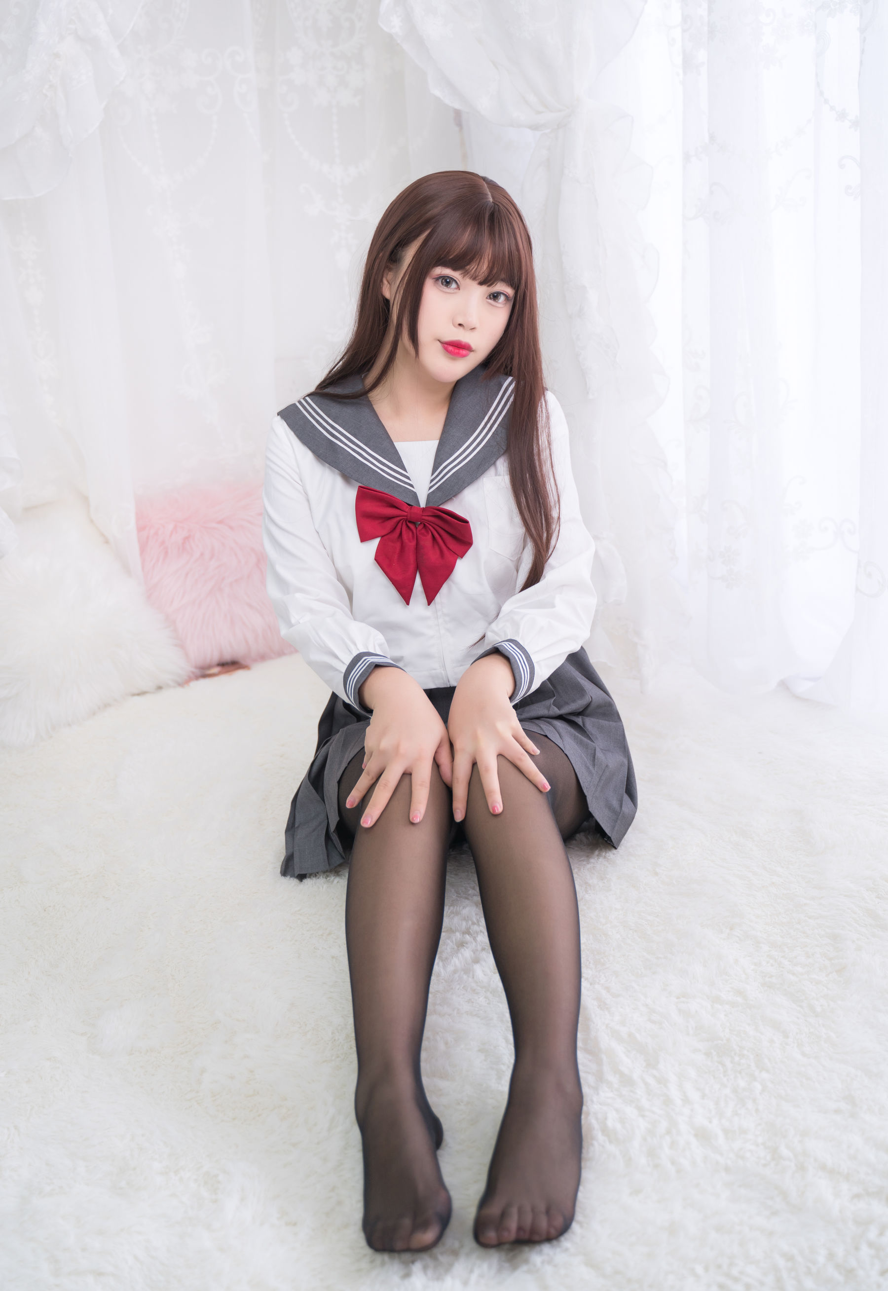 萌系小姐姐-白烨- - 黑丝制服少女-图58