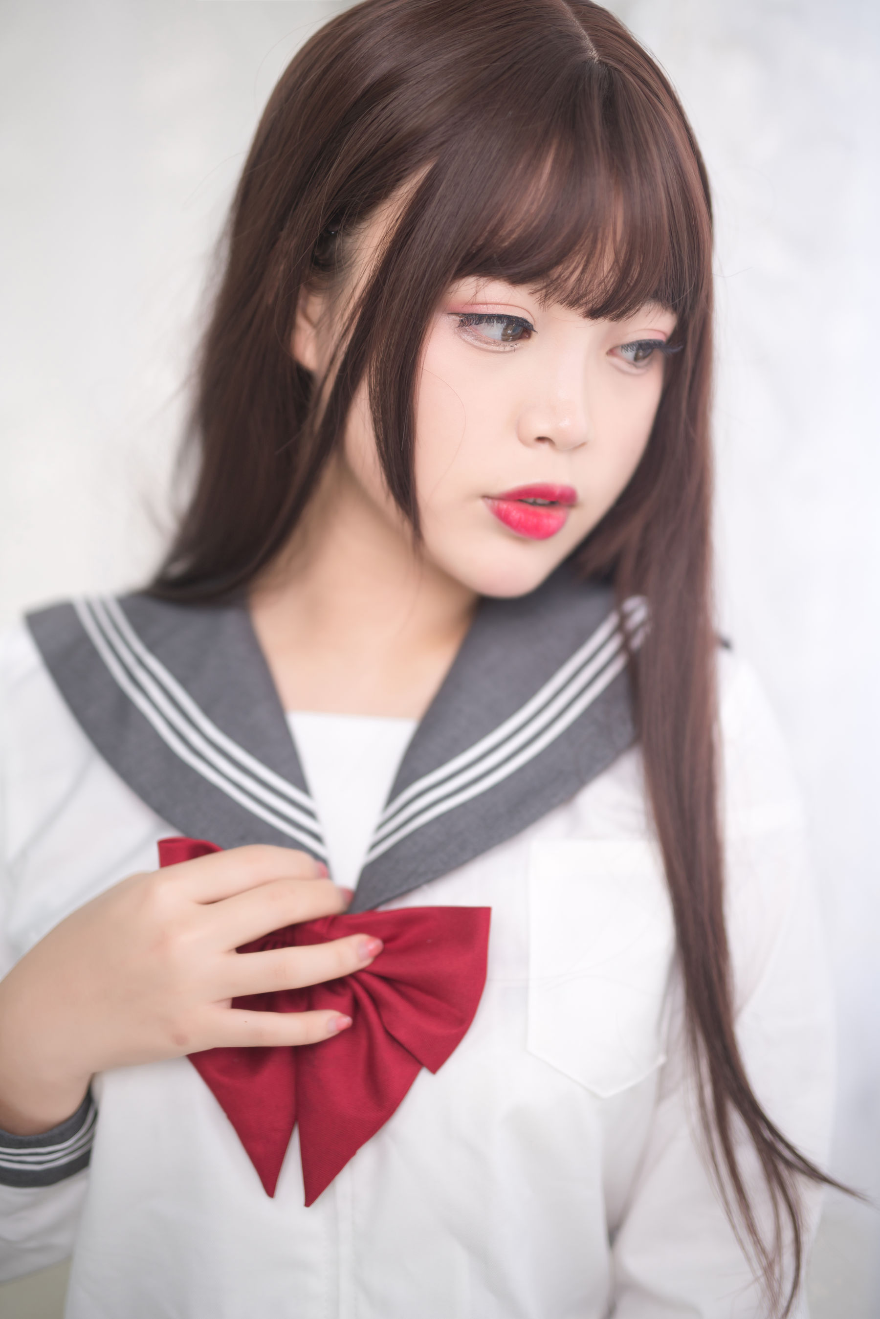 萌系小姐姐-白烨- - 黑丝制服少女-图5