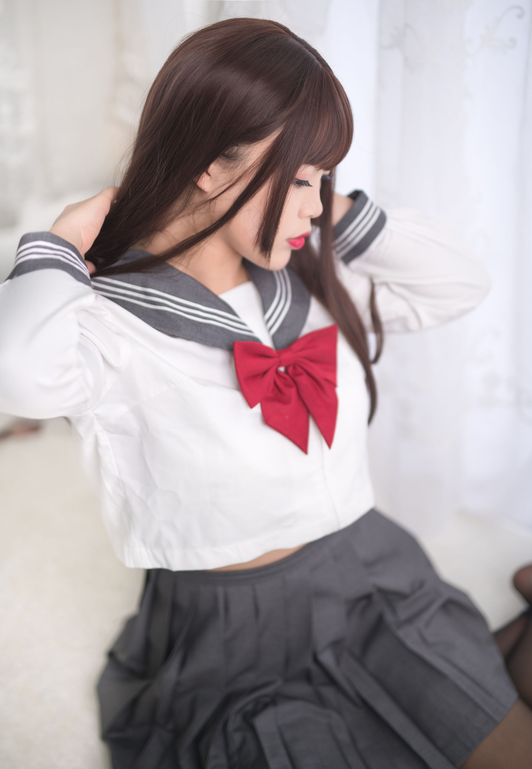 萌系小姐姐-白烨- - 黑丝制服少女-图6