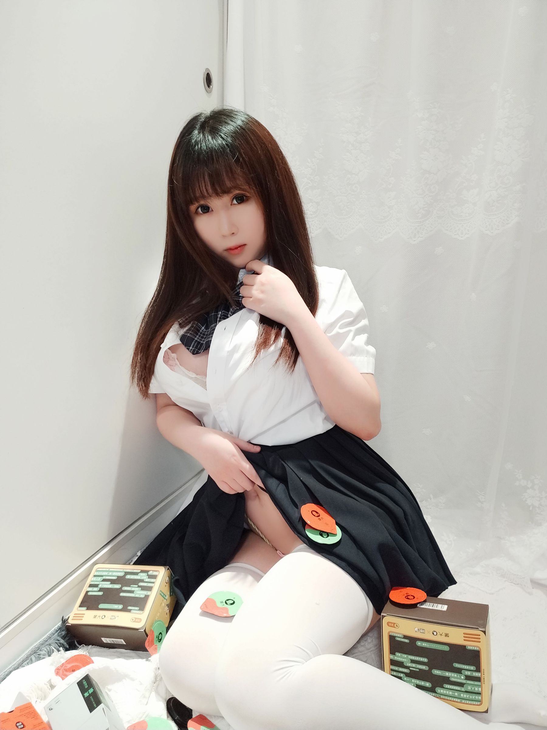 蜜桃少女是依酱呀 - JK捆绑-图1