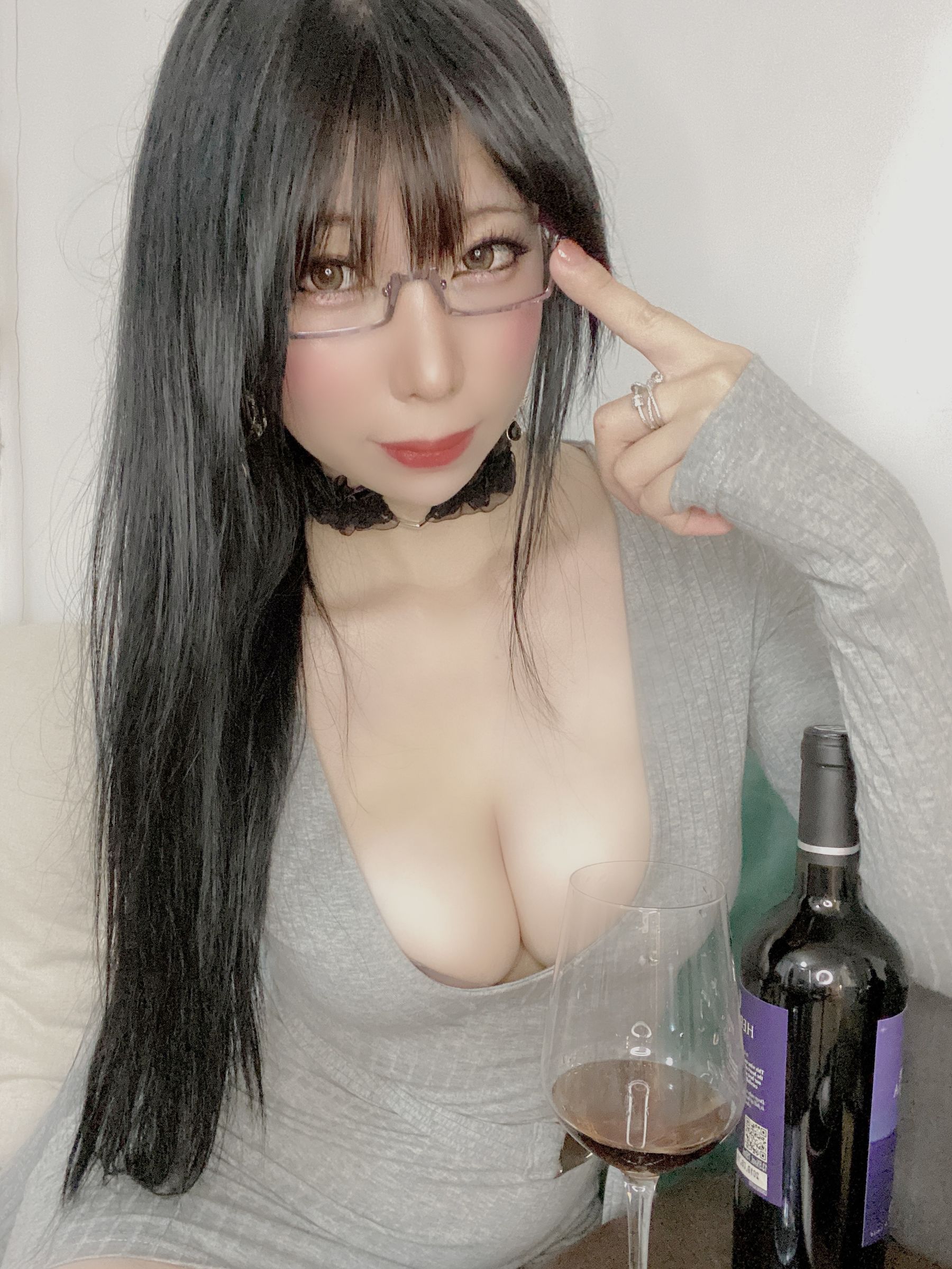 二次元巨乳美女鹿野希 - 酒酔い先輩-图7