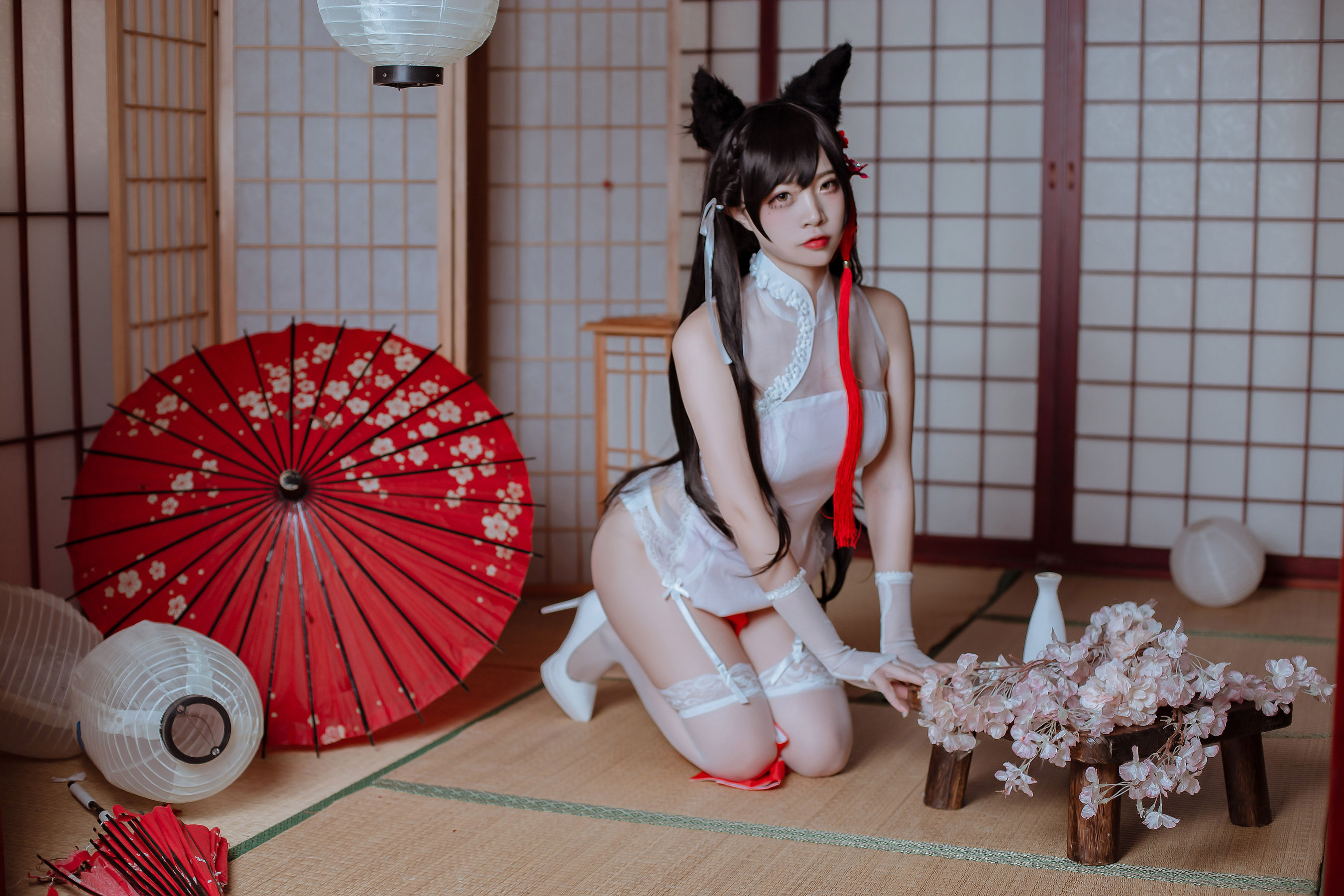 人气Coser二佐Nisa - 犬之眷之碧蓝爱宕 旗袍-图2