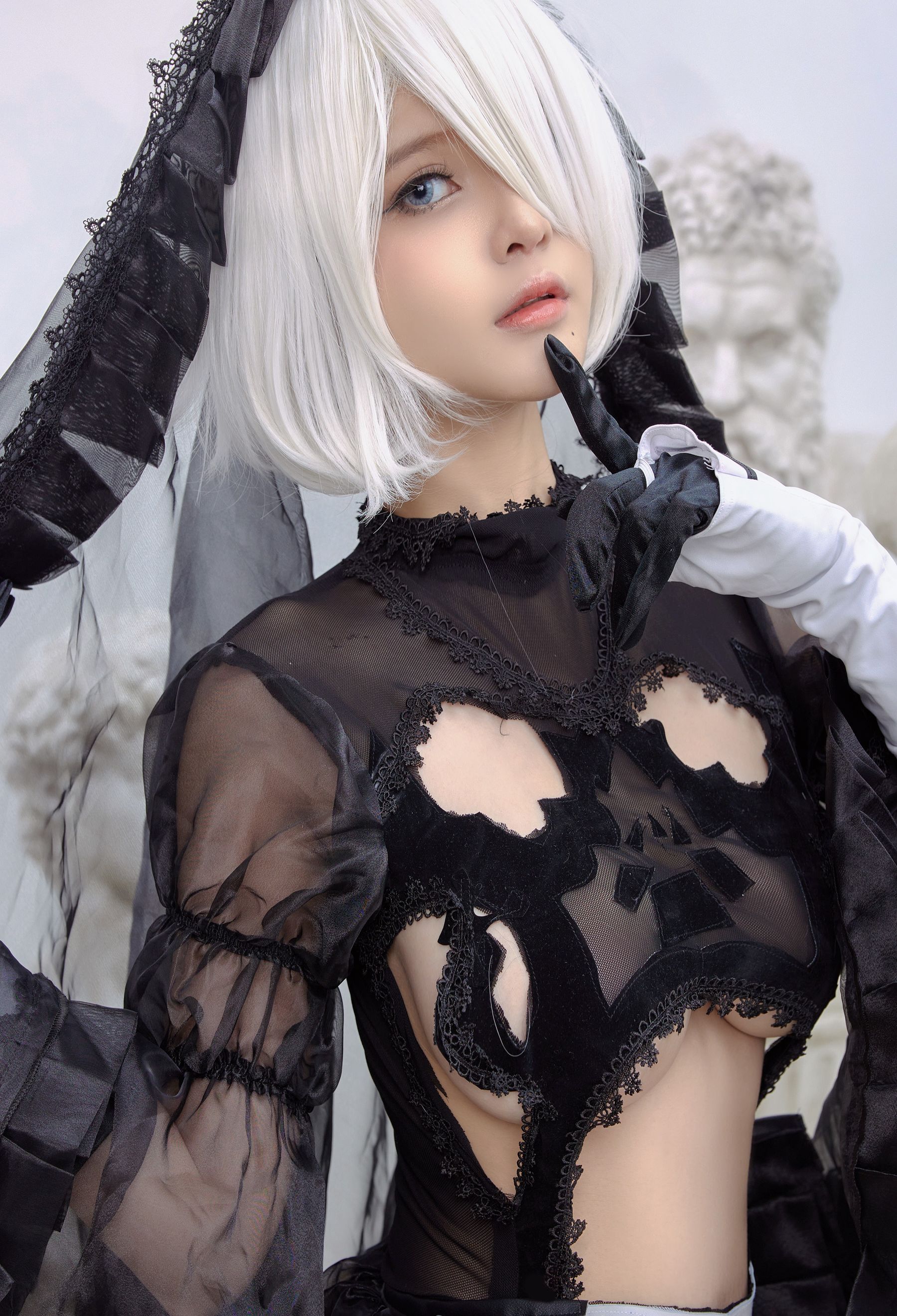 Azami福利 - 2B Black Dress-图3