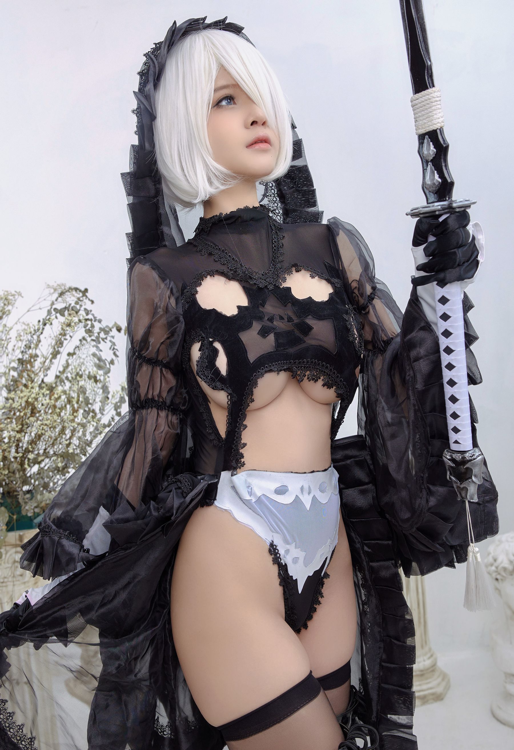 Azami福利 - 2B Black Dress-图6