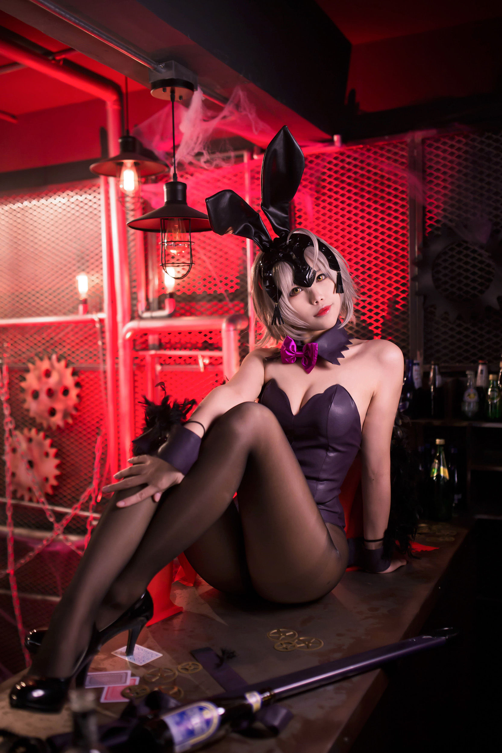 Coser萱-KaYa - 黑贞 兔女郎-图4