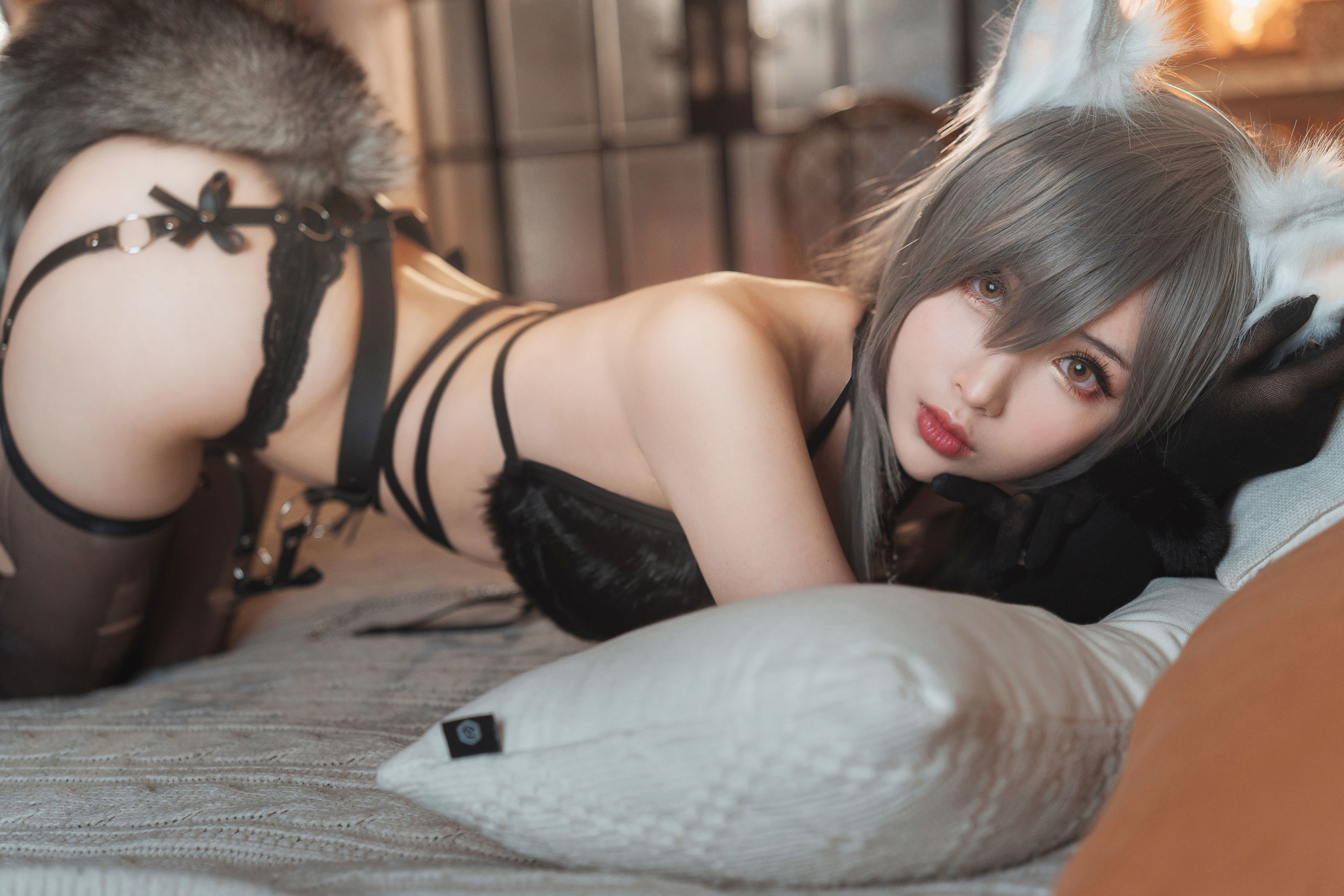 COS福利rioko凉凉子 - 受伤的灰狼姐姐-图19