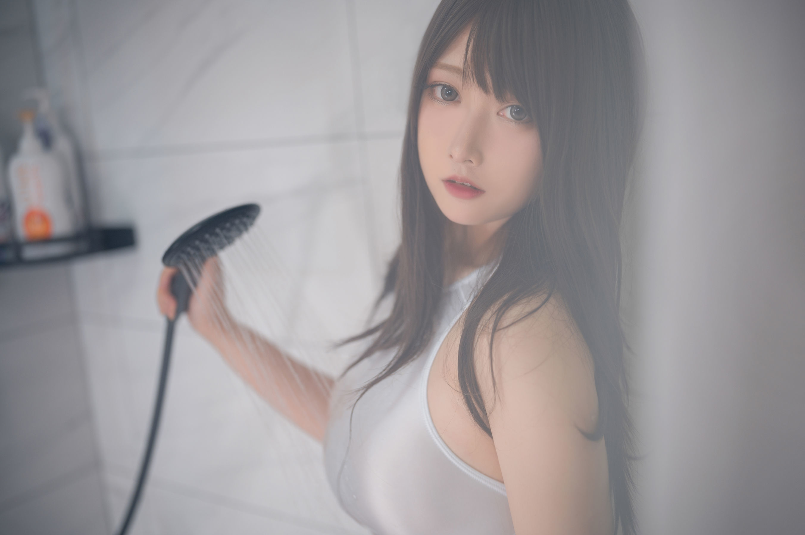 高颜值coser念念_D - 白色竞泳-图9