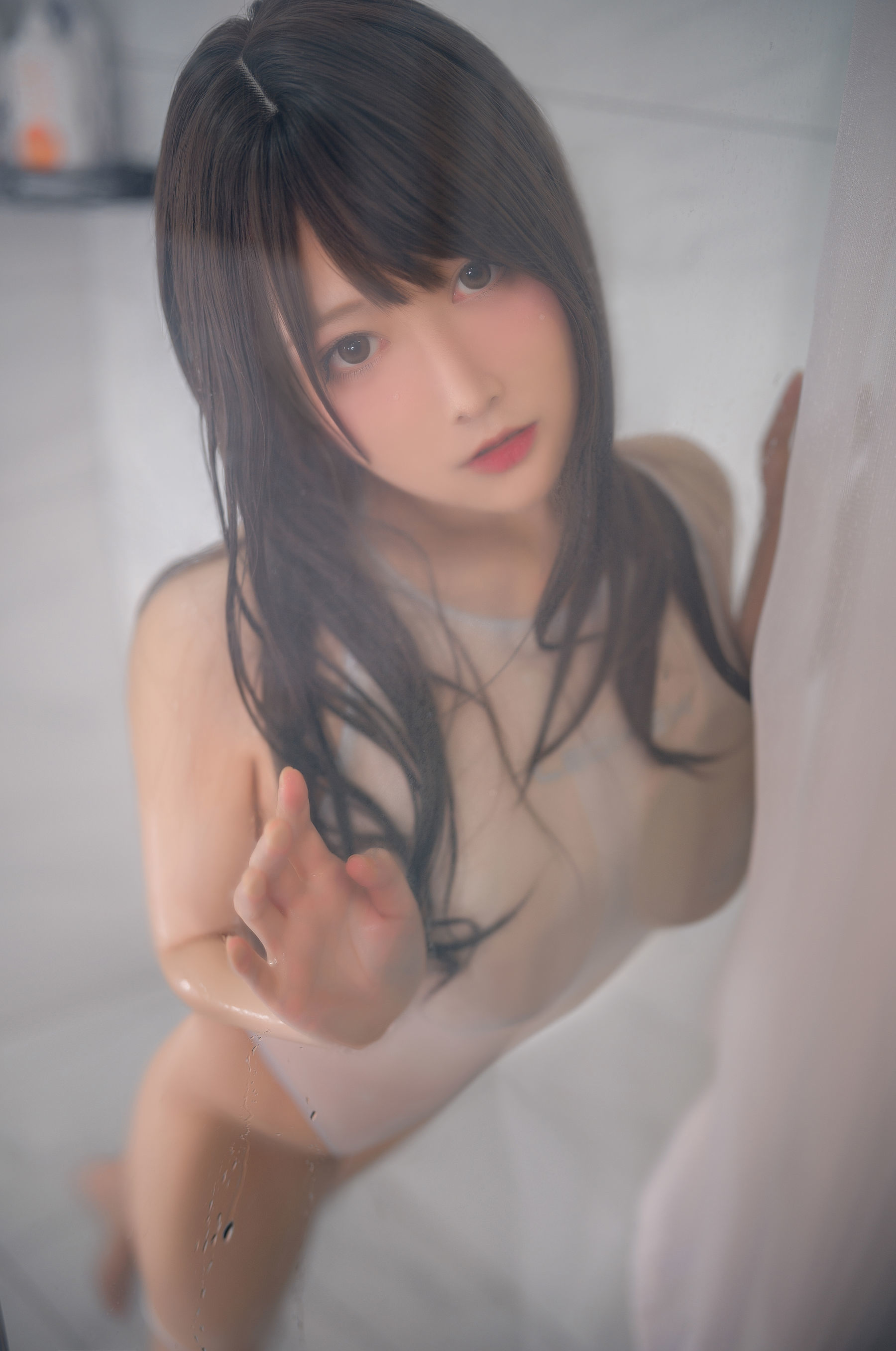 高颜值coser念念_D - 白色竞泳-图7