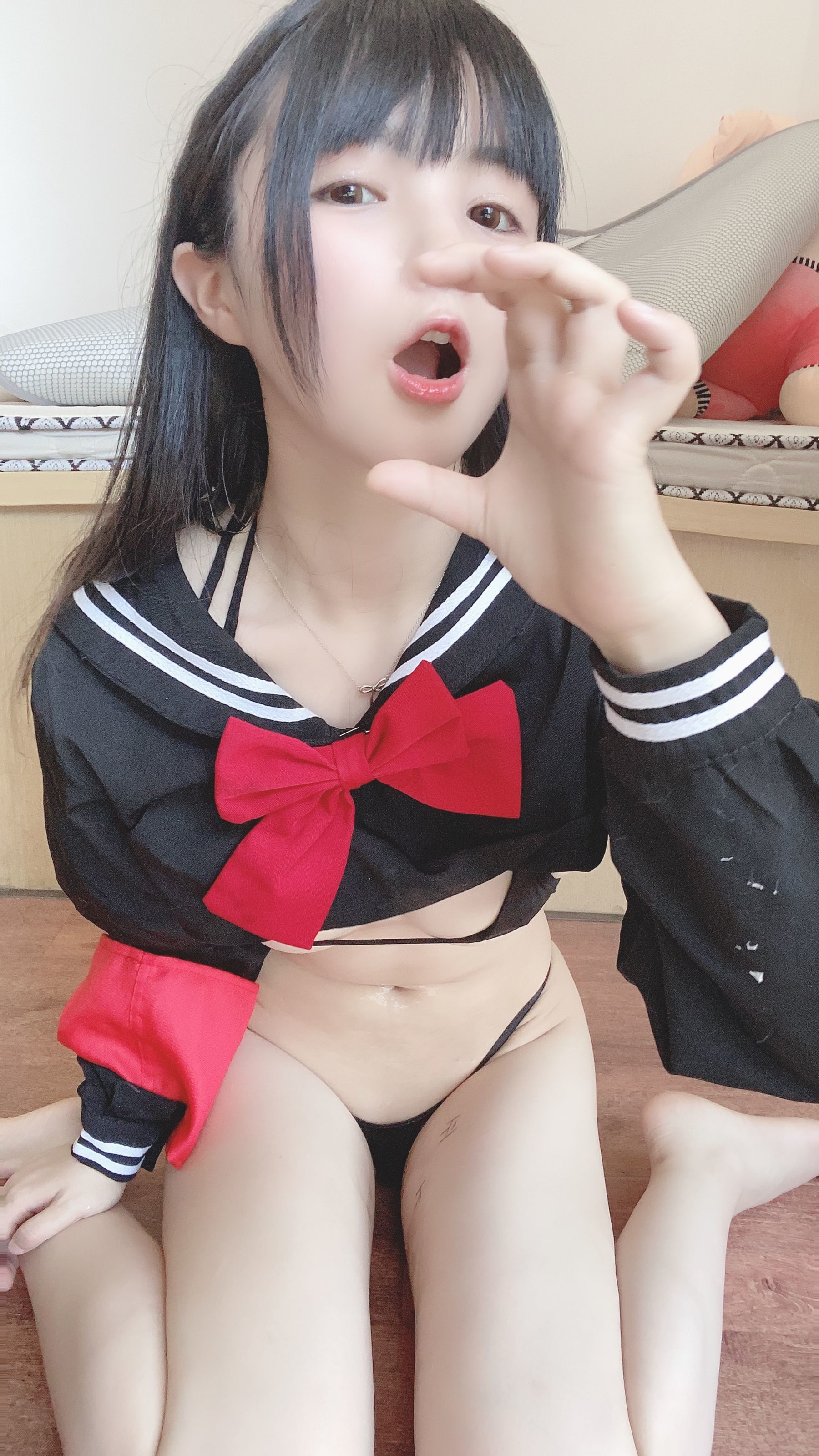 桜井宁宁 - 黑色JK-图7