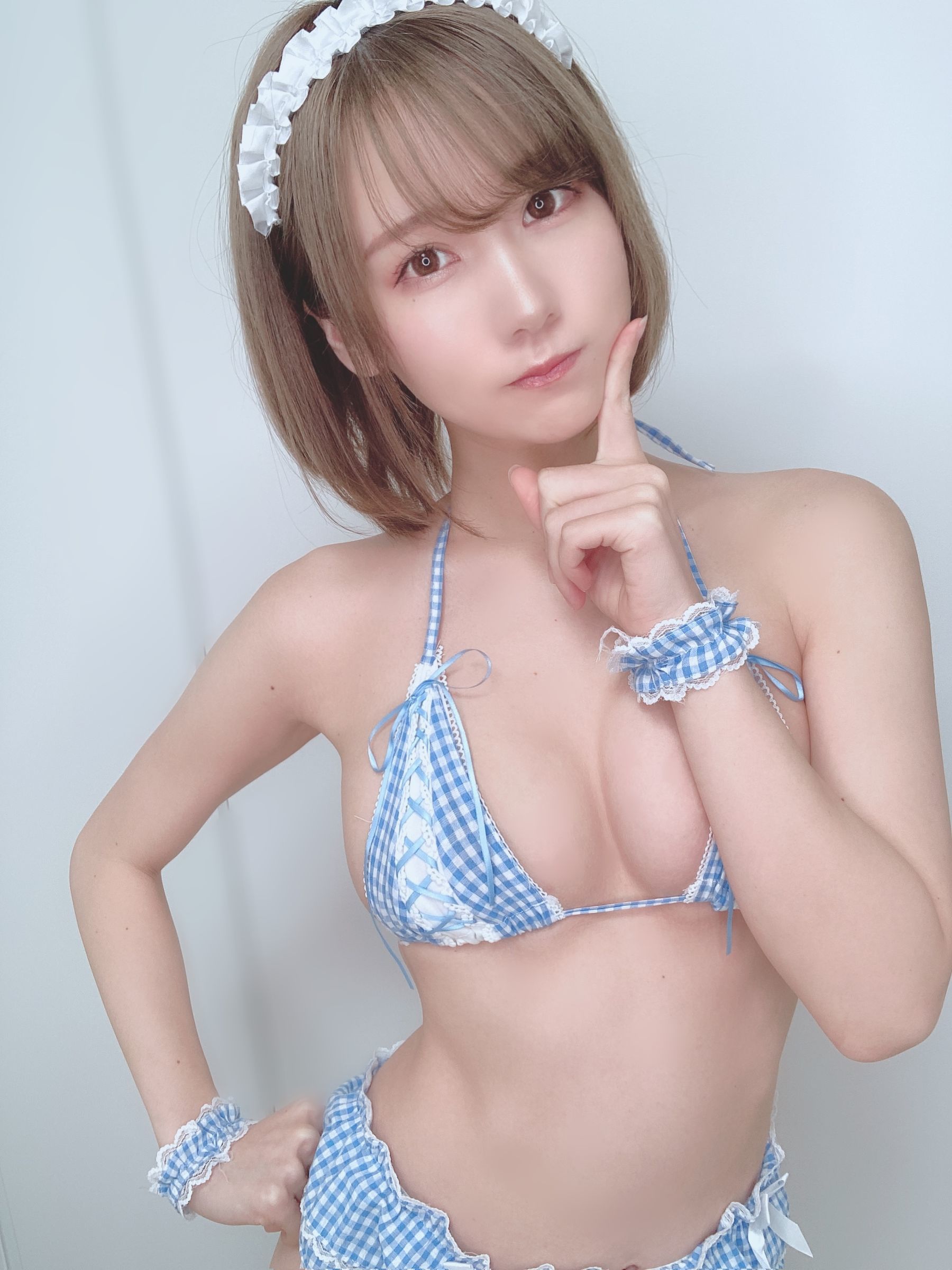 日本甜美COSERけんけん 2020.09 ギンガムチェック-图8