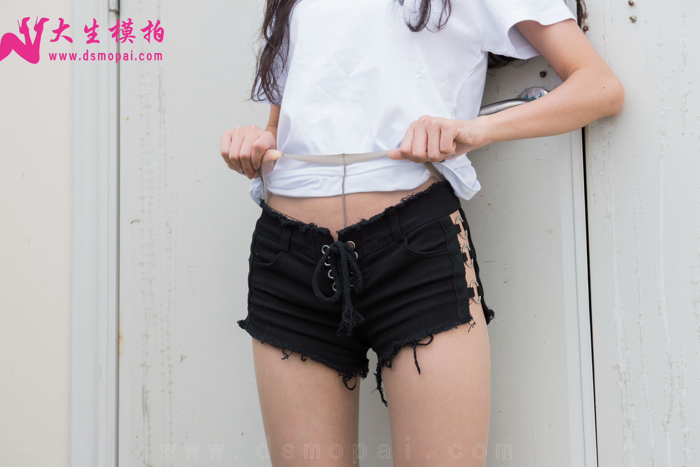 No.134 小柒 短裤里，只穿了丝-图42